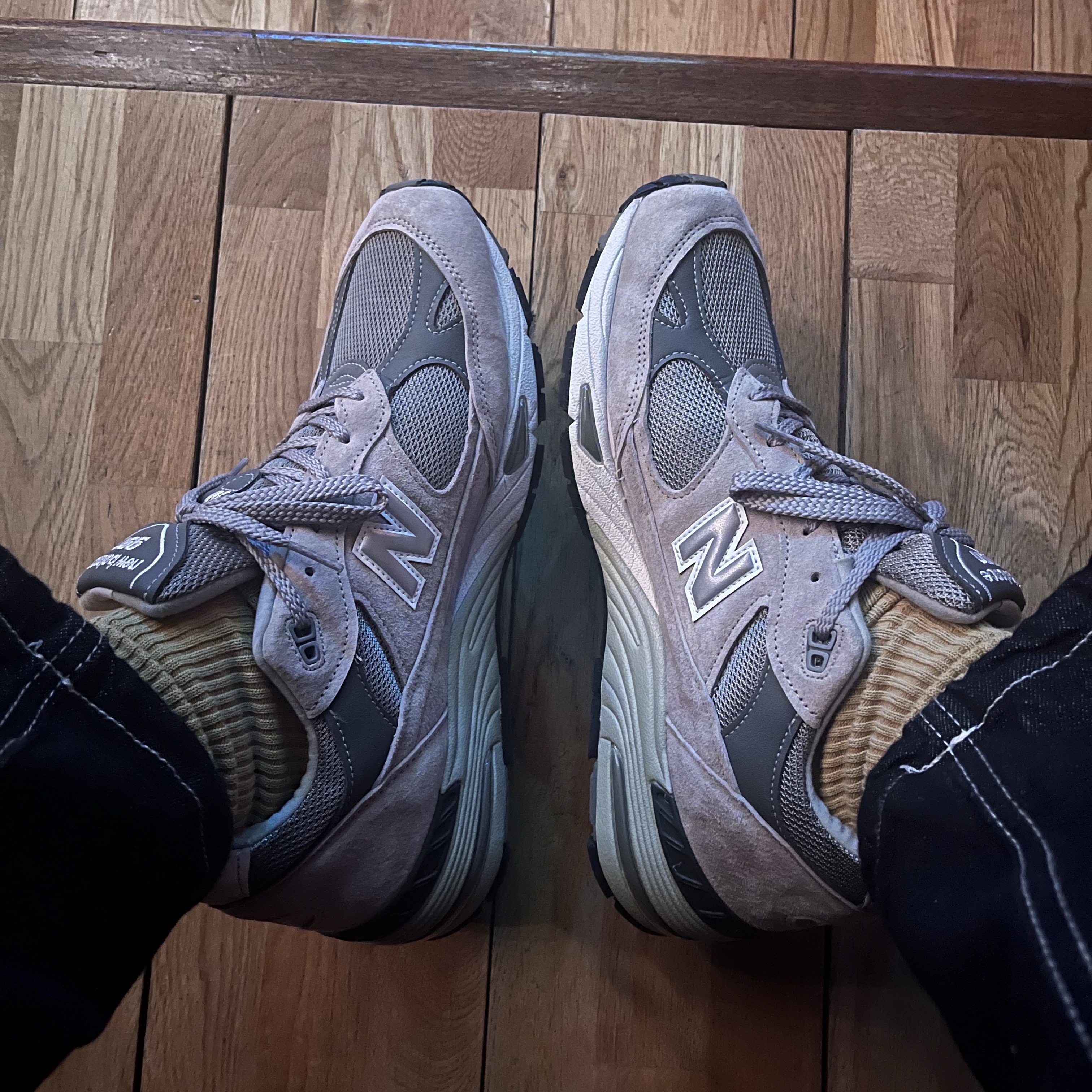New Balance 991 Made in UK Grey 착용 스타일