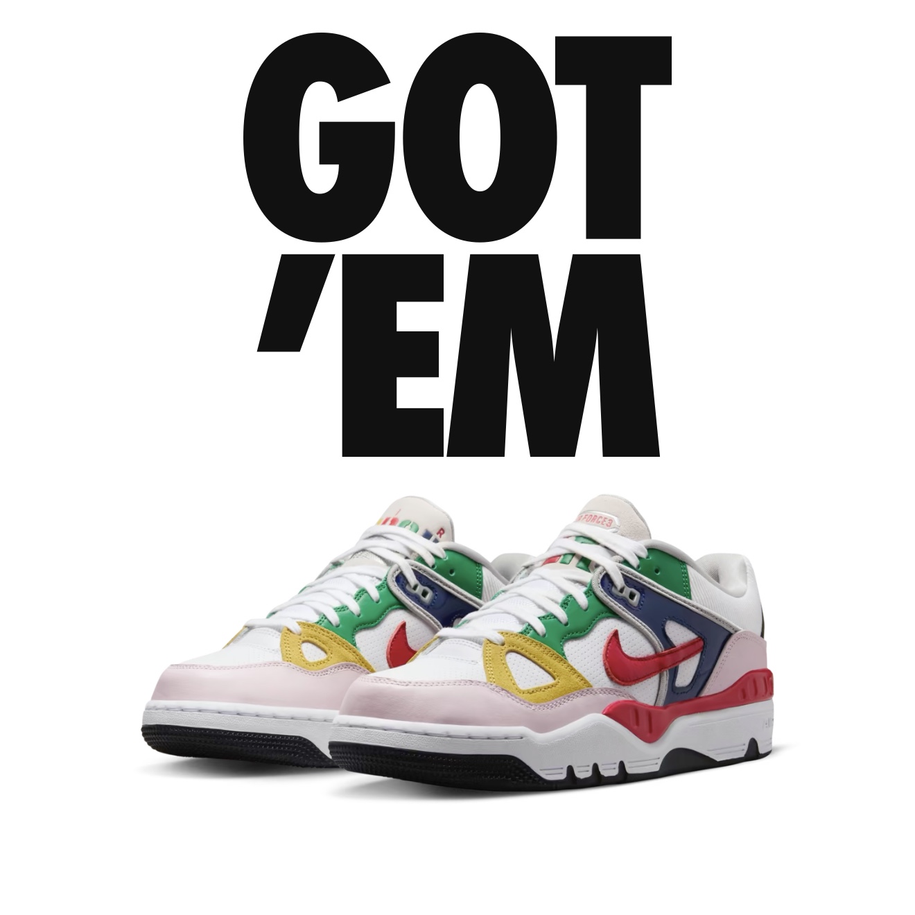 Nike x Nigo Air Force 3 Low SP Blue Void and Tour Yellow 착용 스타일