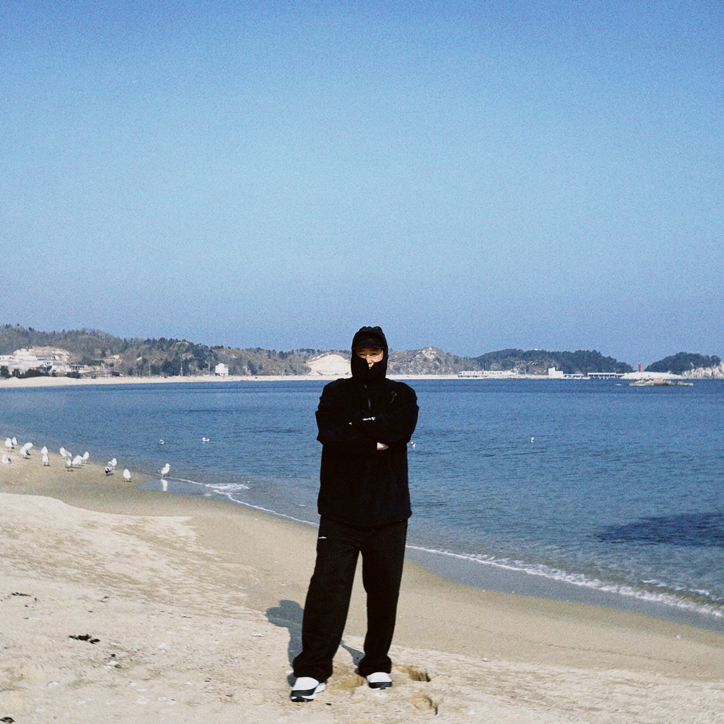 Nike x Fragment Air Zoom Spiridon Blue Void, Supreme Polartec Facemask Half Zip Hooded Sweatshirt Black - 24FW 착용 스타일