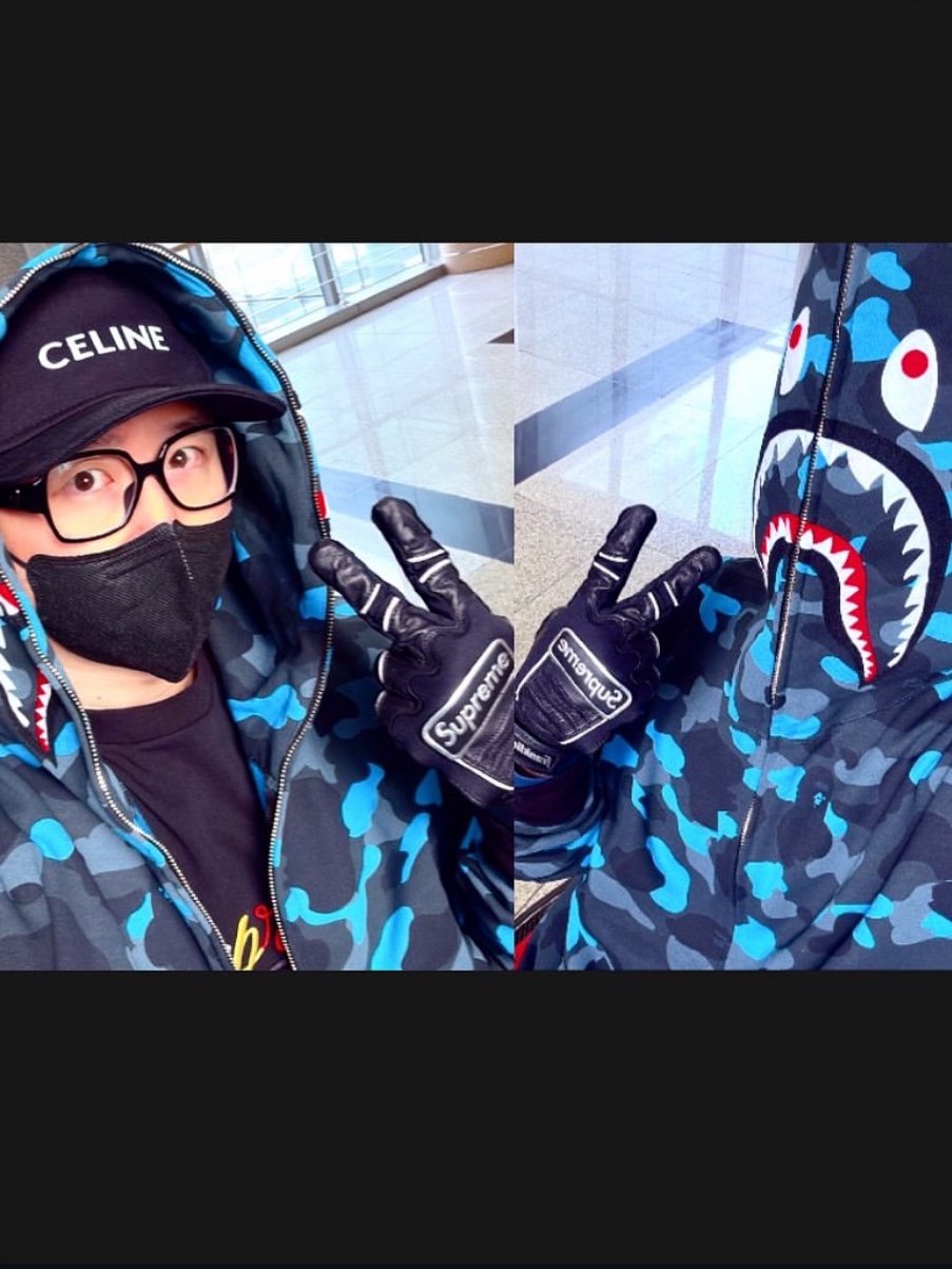 BAPE x Helinox 15th Anniversary Shark Full Zip Hoodie Black, Nike x Instant Skateboards SB Dunk Low Pro 착용 스타일 - 2