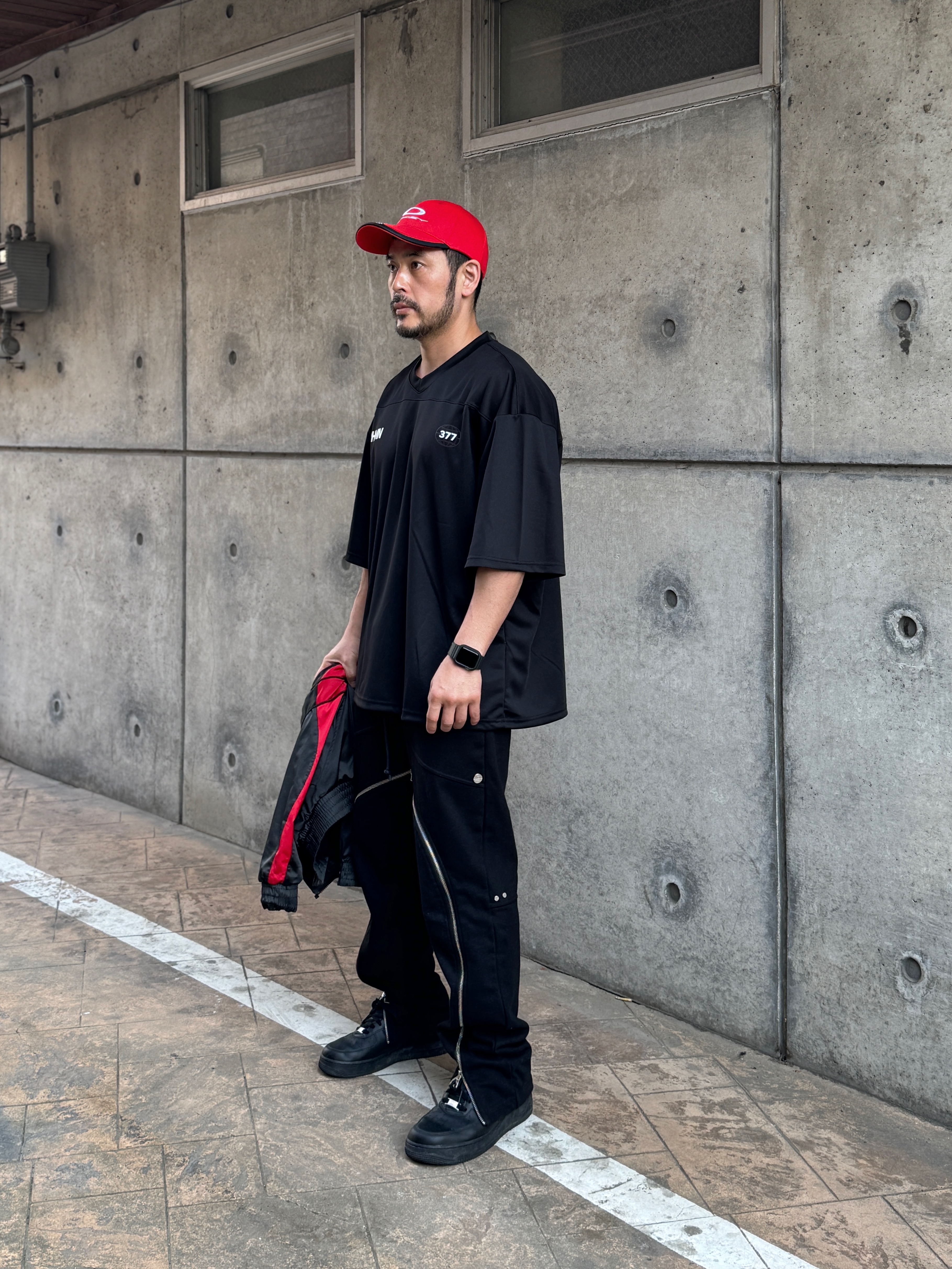 Nike x Supreme Air Force 1 Low Black 착용 스타일 - 4