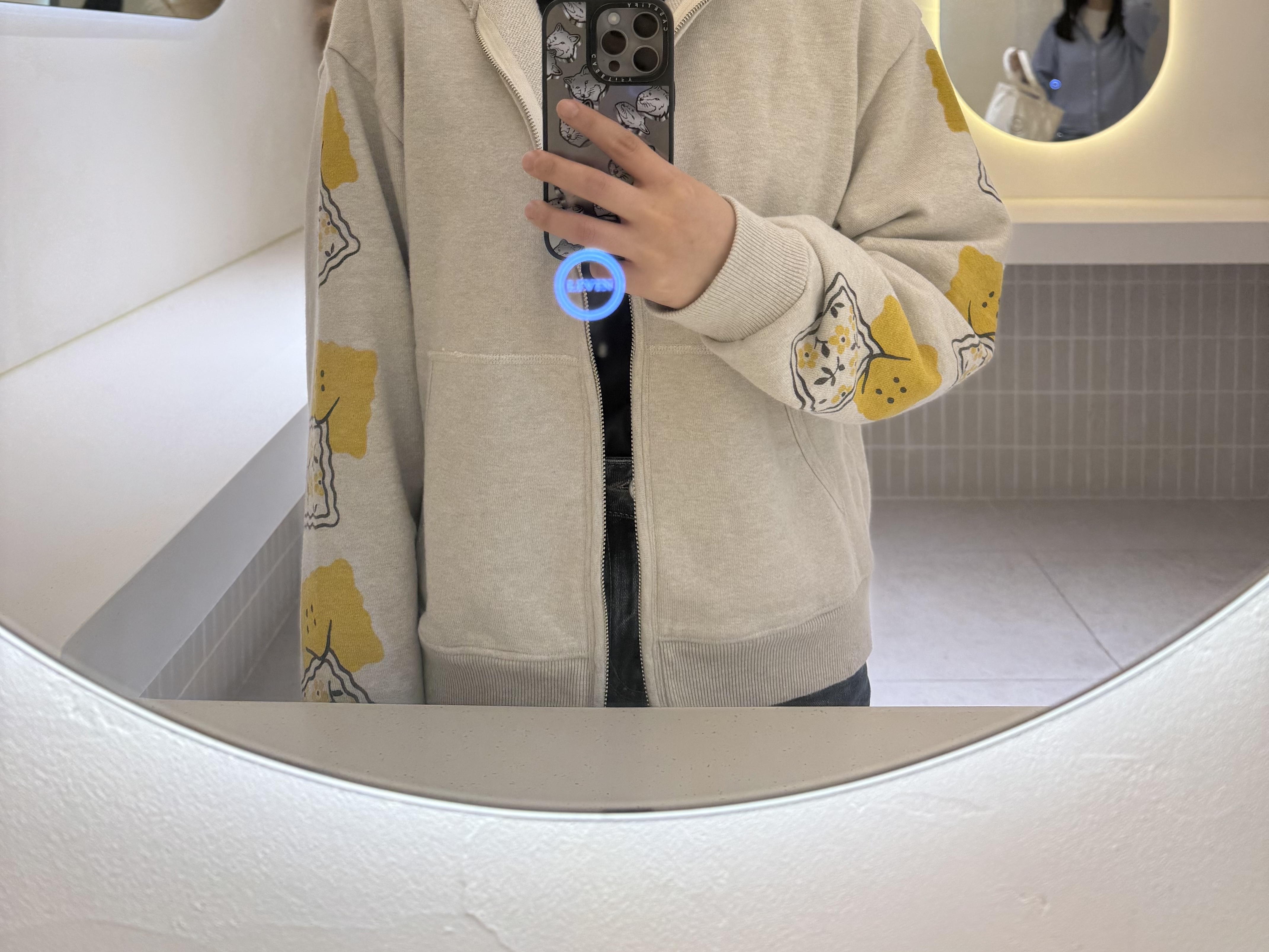 Kapital Fleece Zip Up Gym Hoodie Kinari 착용 스타일