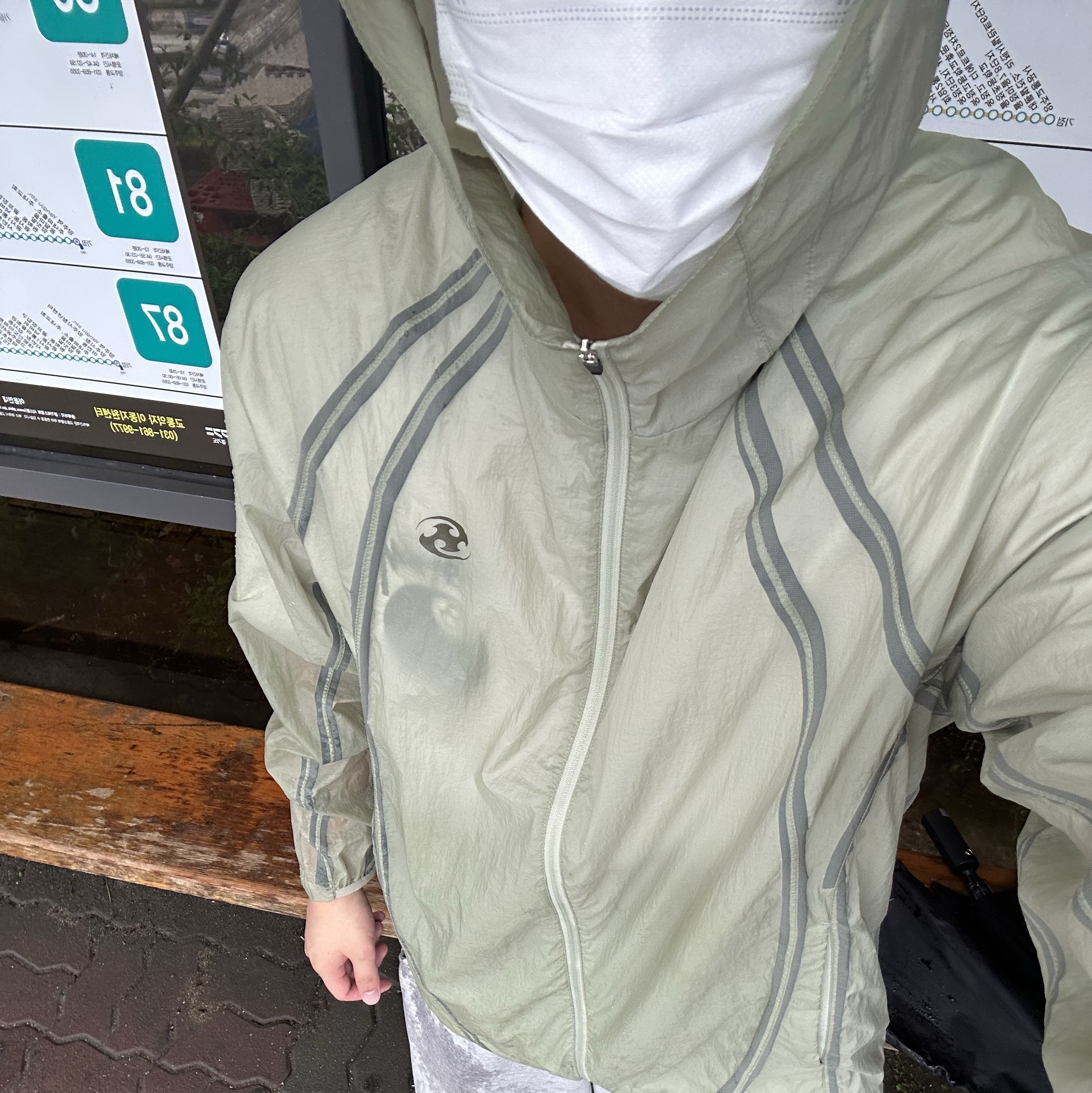 Sansan Gear Seam Sealing Jacket Jade - 22FW 착용 스타일 - 3