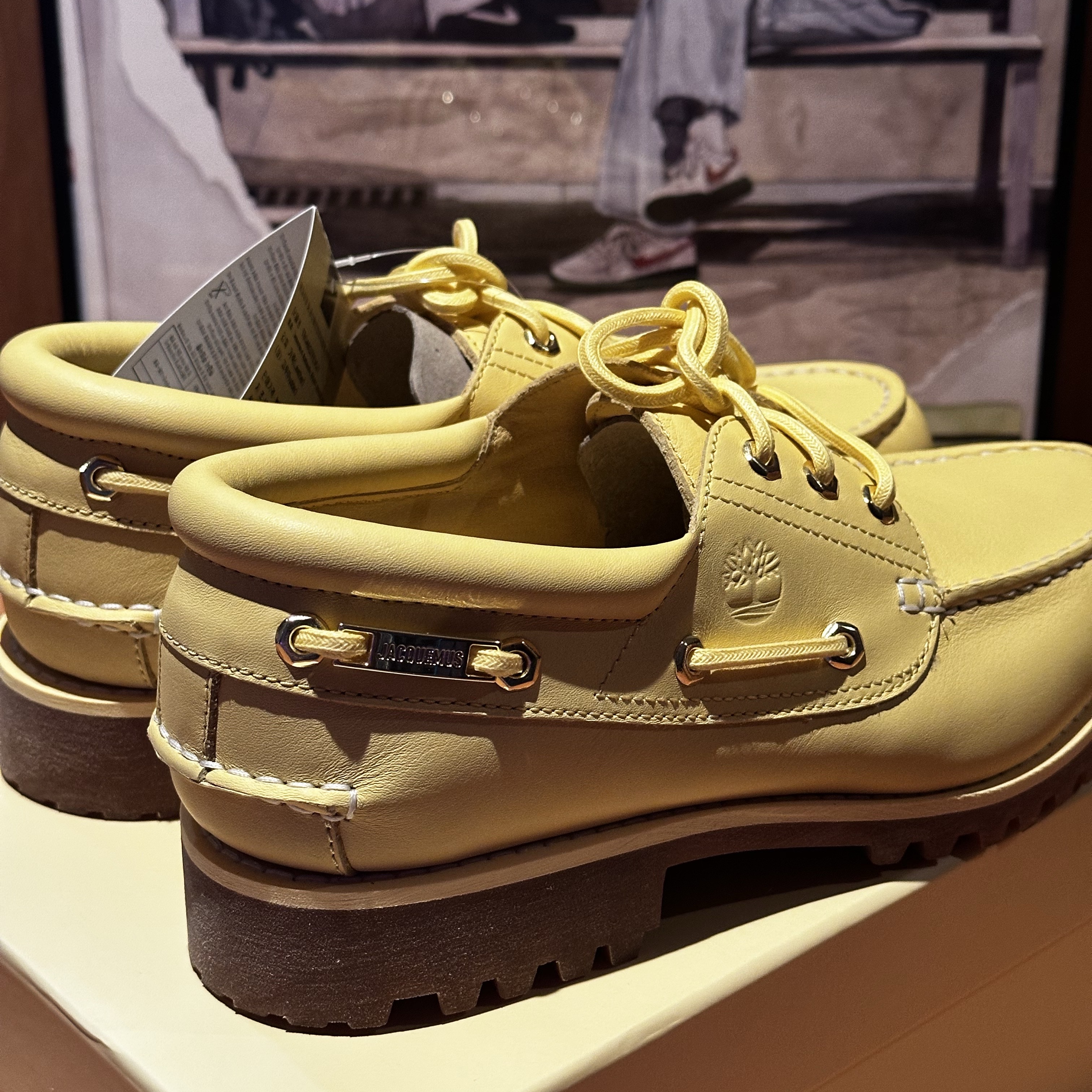 Timberland x Jacquemus 3-Eye Lug Boat Shoes Yellow - Wide 착용 스타일 - 3