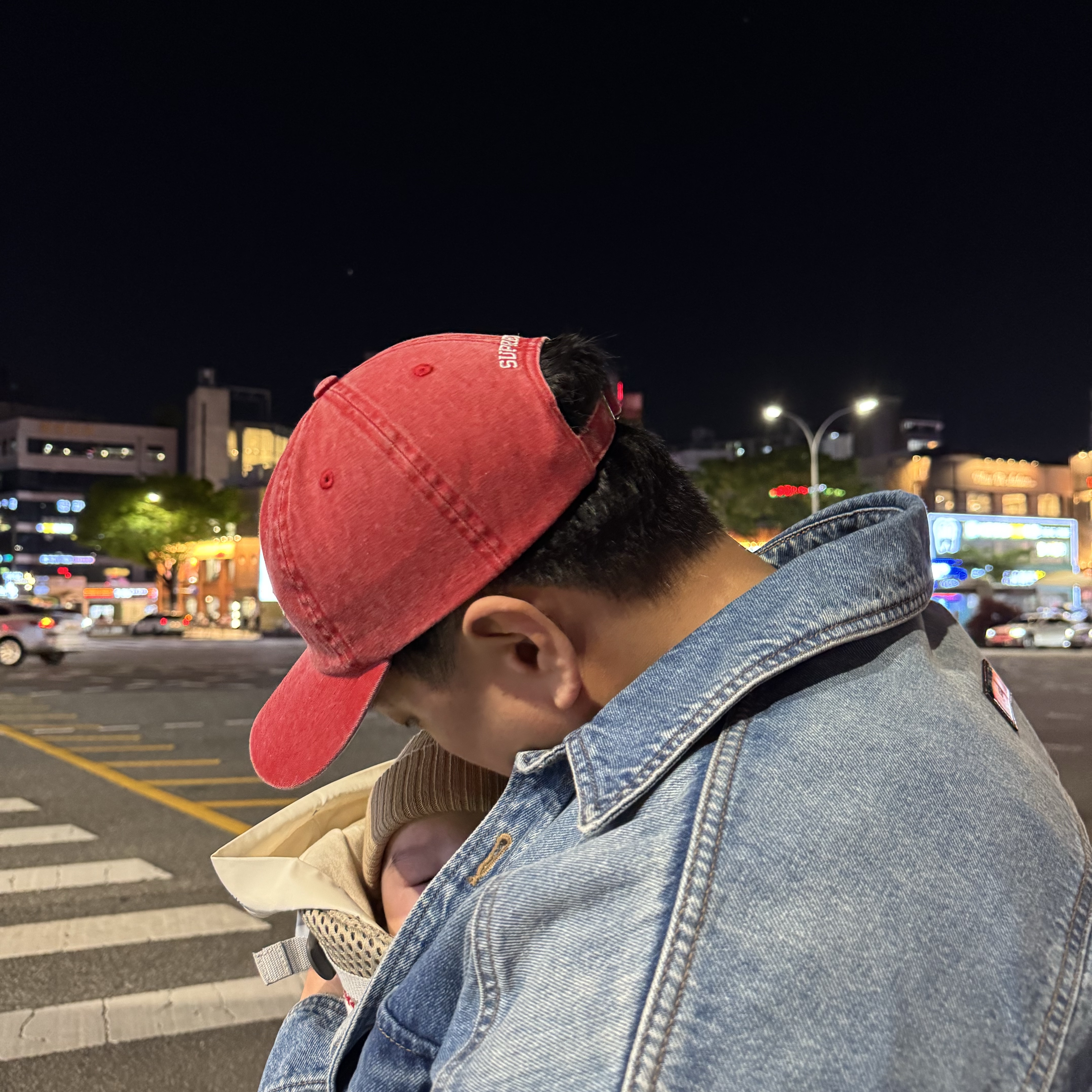 Supreme Pigment Dye 6-Panel Red - 25SS 착용 스타일 - 2
