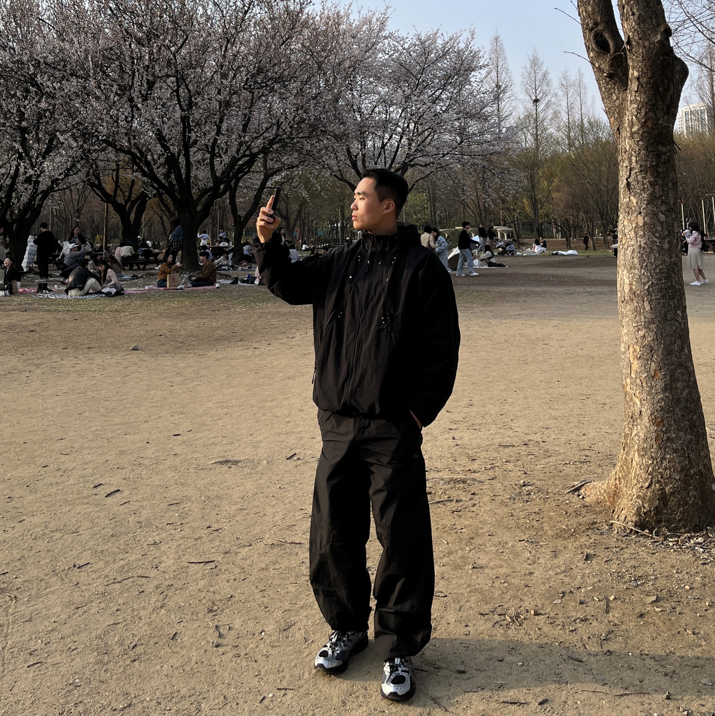 Sansan Gear Side Snap Pants Black_25SS, Asics Gel-Nimbus 10.1 Black Pure Silver - Korea Exclusive 착용 스타일 - 3