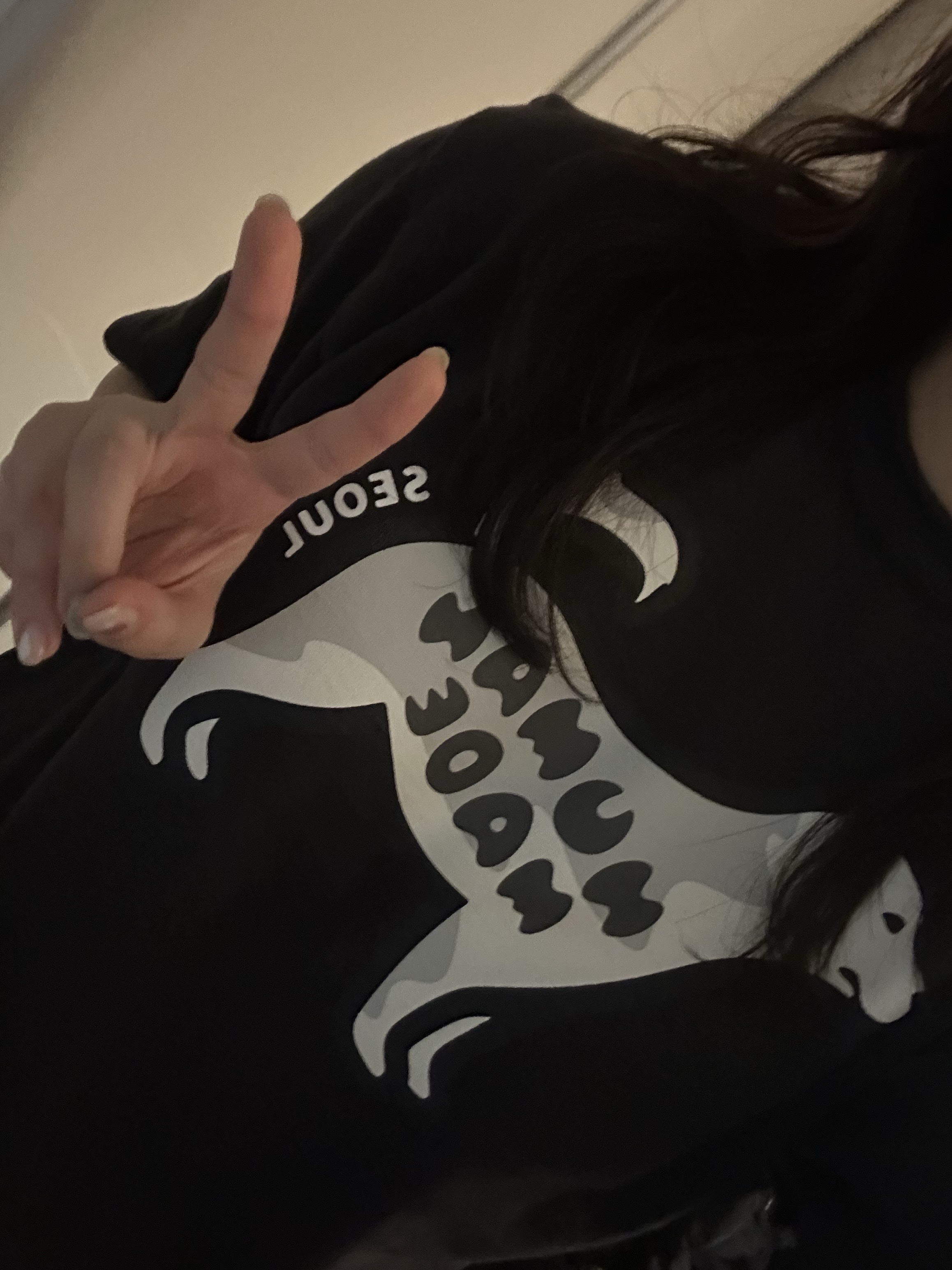 Human Made Animal Graphic T-Shirt Jindo Dog Black - Seoul Store Exclusive, Human Made Animal Graphic T-Shirt Jindo Dog White - Seoul Store Exclusive 착용 스타일 - 1