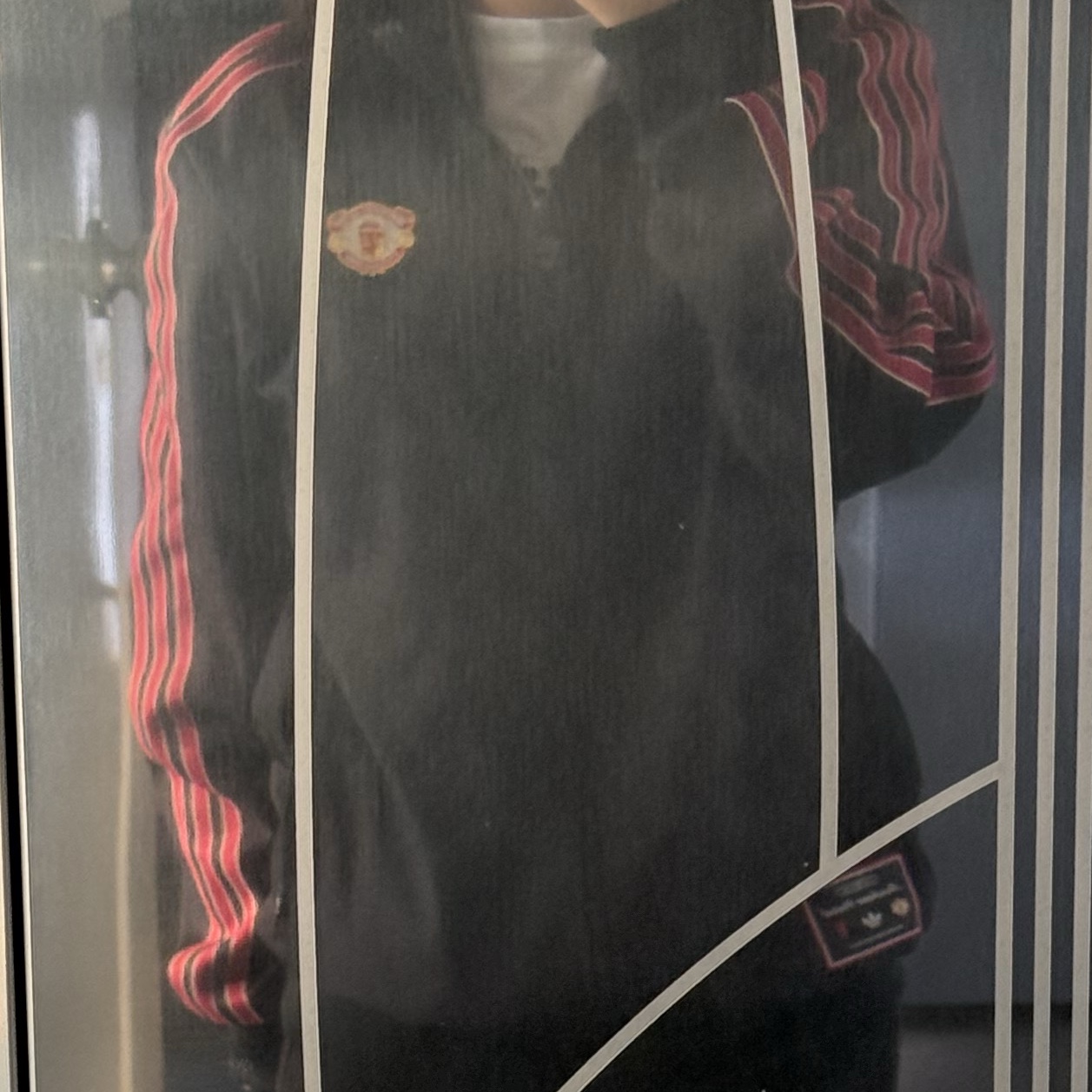Adidas Manchester United Terrace Icon Track Top Black - KR Sizing 착용 스타일