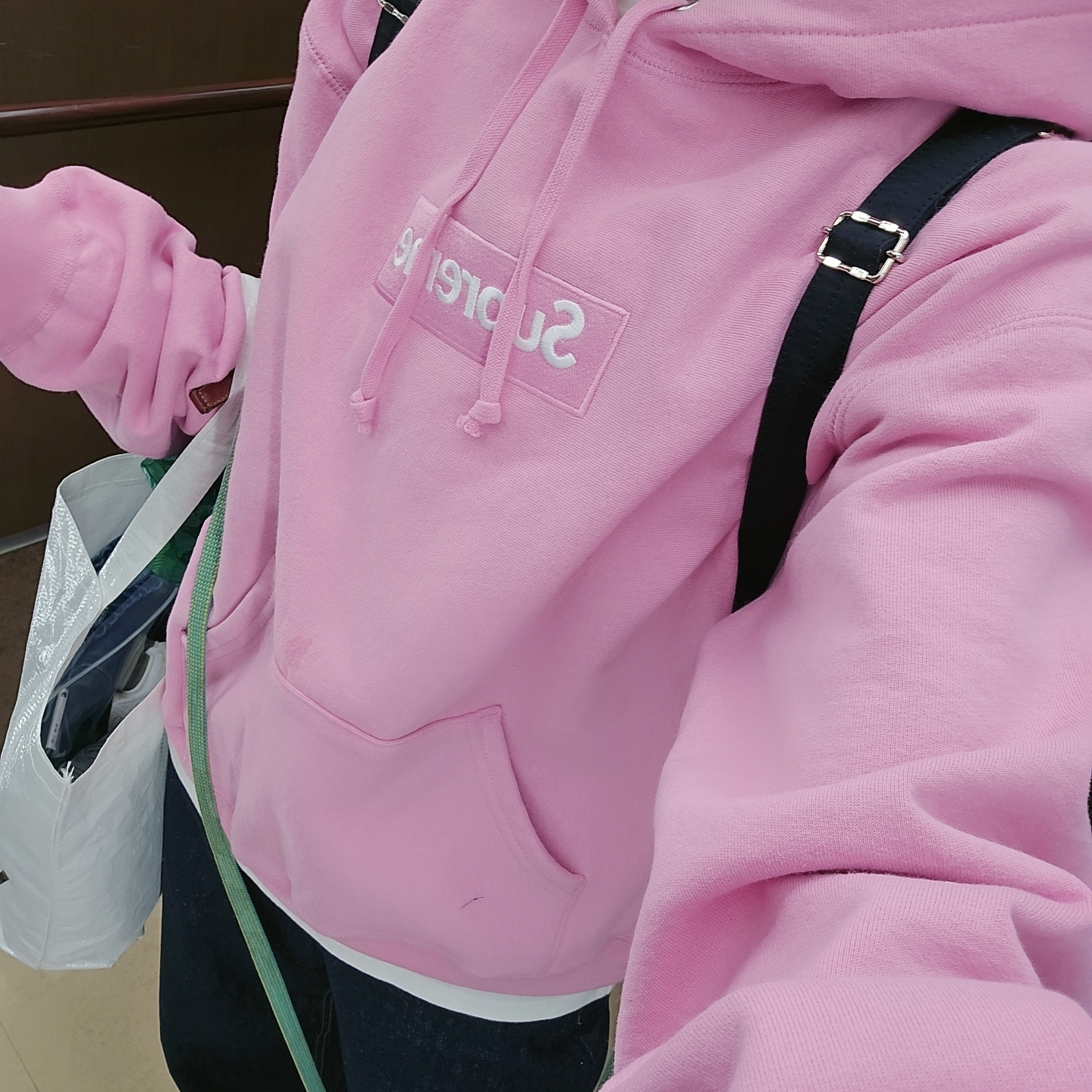 Supreme Box Logo Hooded Sweatshirt Dusty Pink - 24FW 착용 스타일
