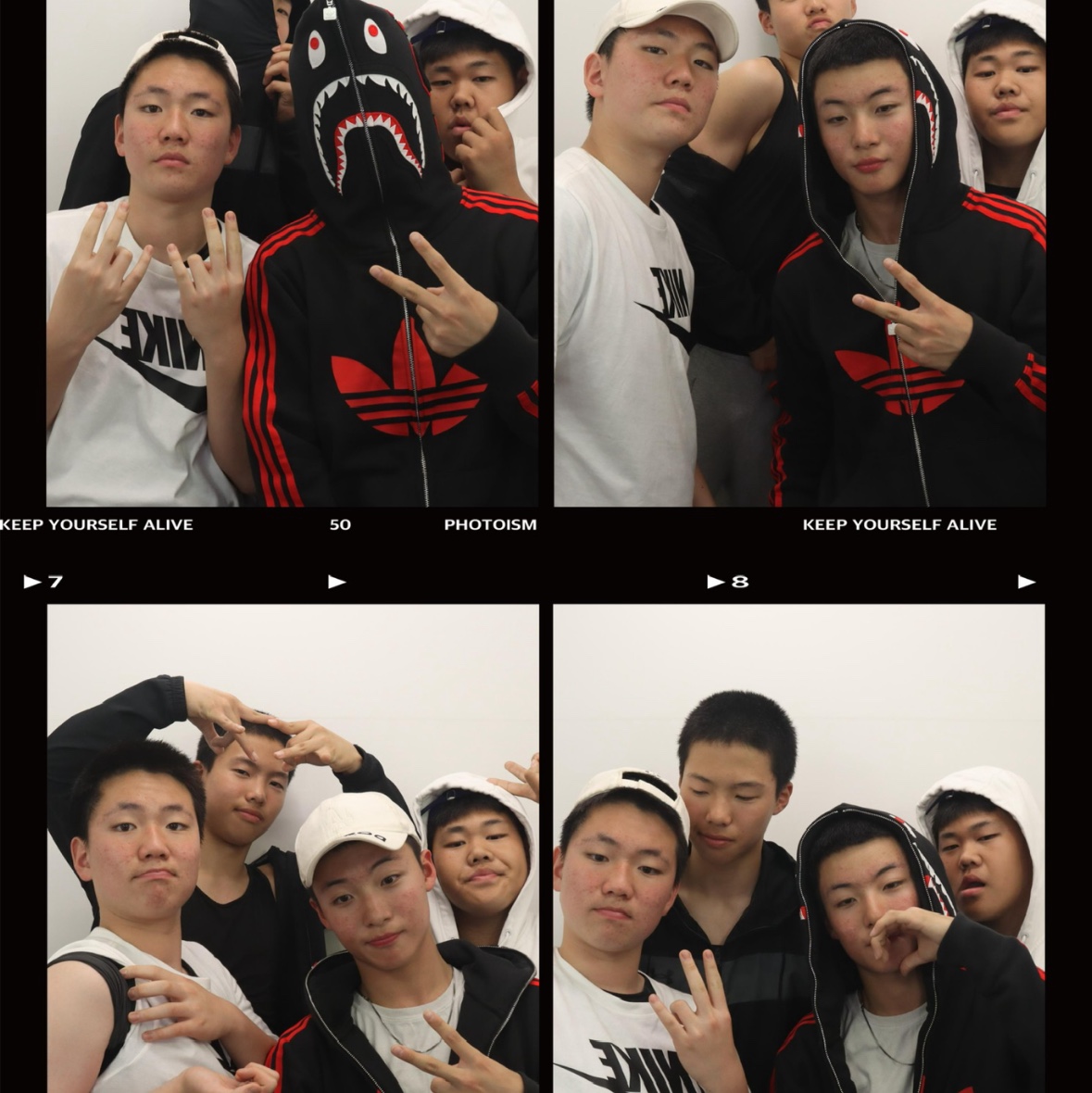 Adidas x BAPE Ultimate Shark Hoodie Black - KR Sizing 착용 스타일