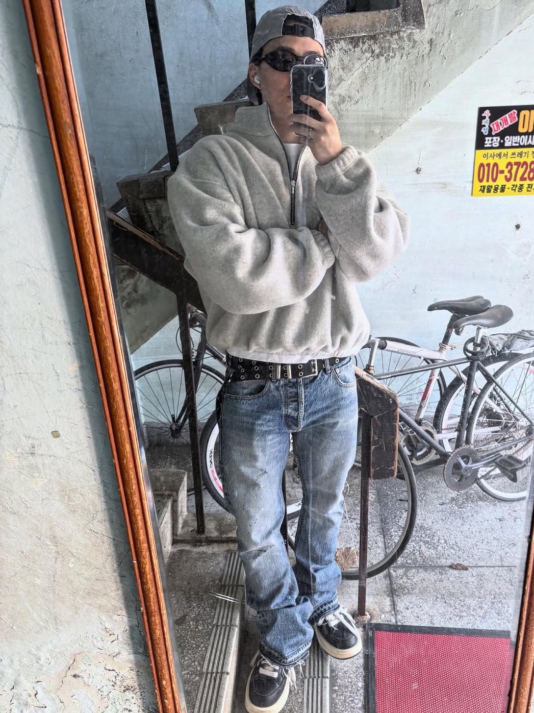 Converse x Drkshdw Turbowpn Black Cream, Supreme Mesh Pocket Camp Cap Silver - 24FW 착용 스타일