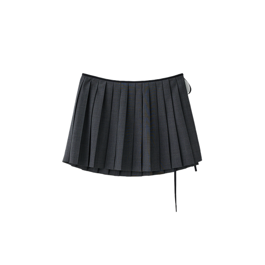 TA12364 TANNAT T/T Pleated layered wrap skirt - gray