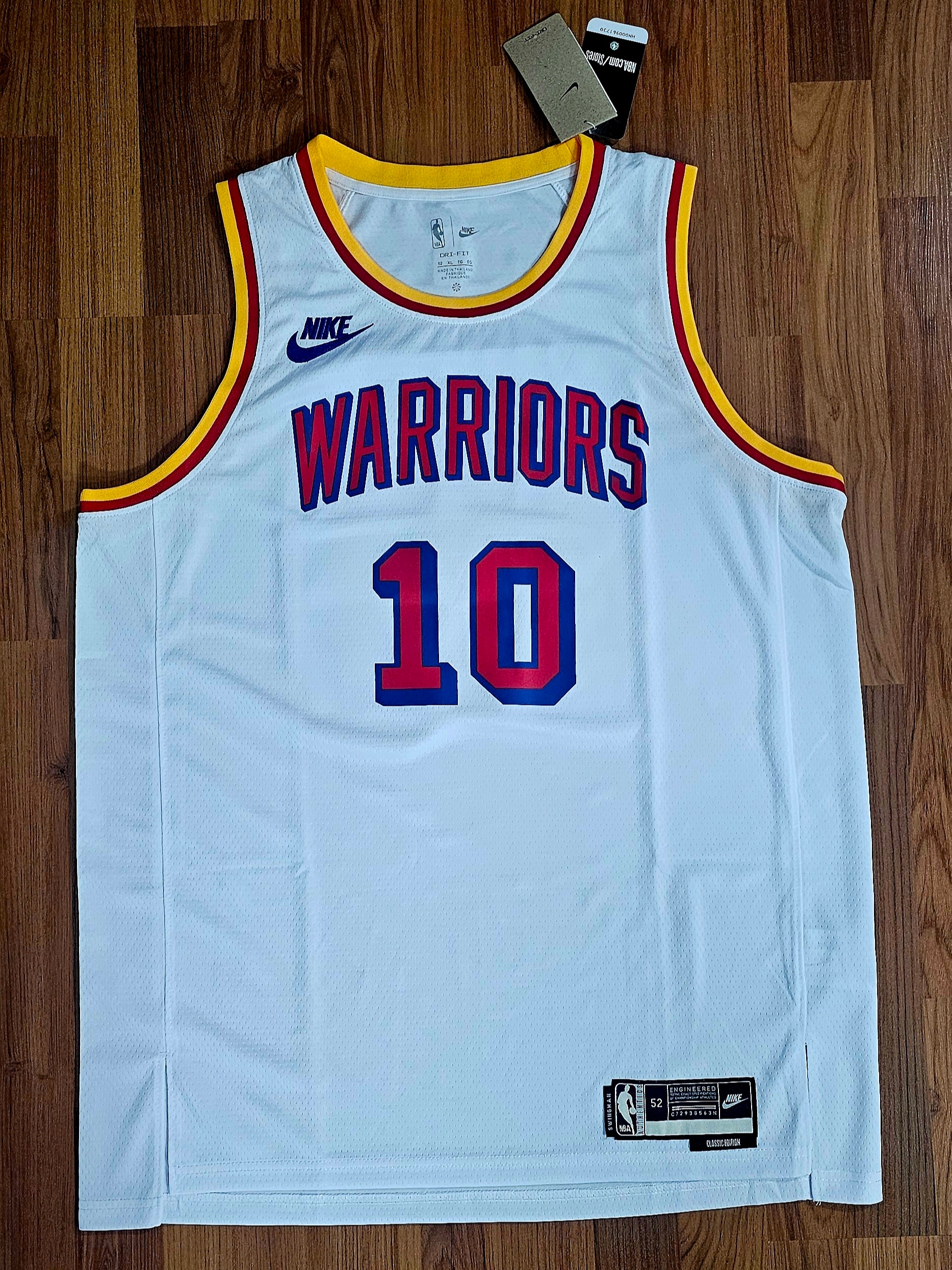 Nike Stephen Curry Golden State Warriors Classic Edition NBA Swingman Jersey Rush Blue 착용 스타일