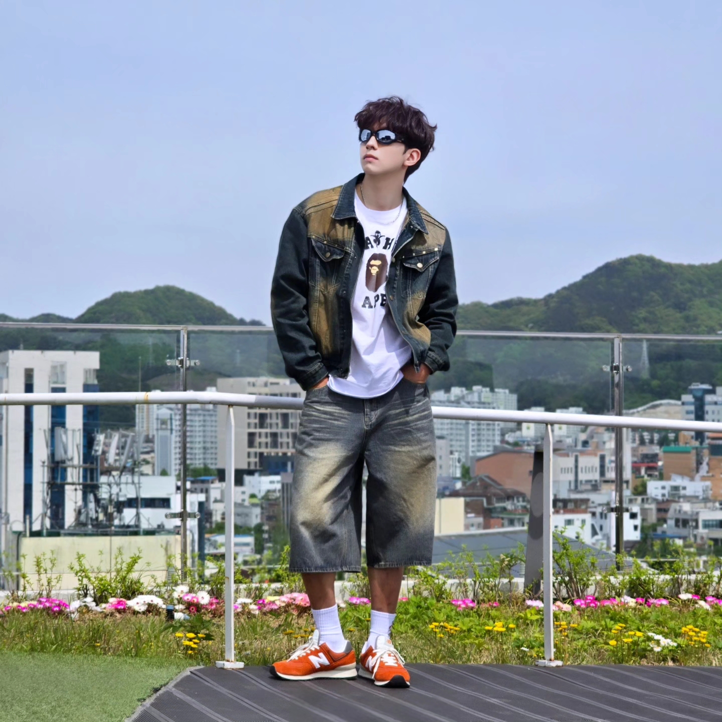 Diesel Dx1446 Red Enamel Stainless Steel Chain Necklace Silver, BAPE Ninja College T-Shirt White 착용 스타일 - 5