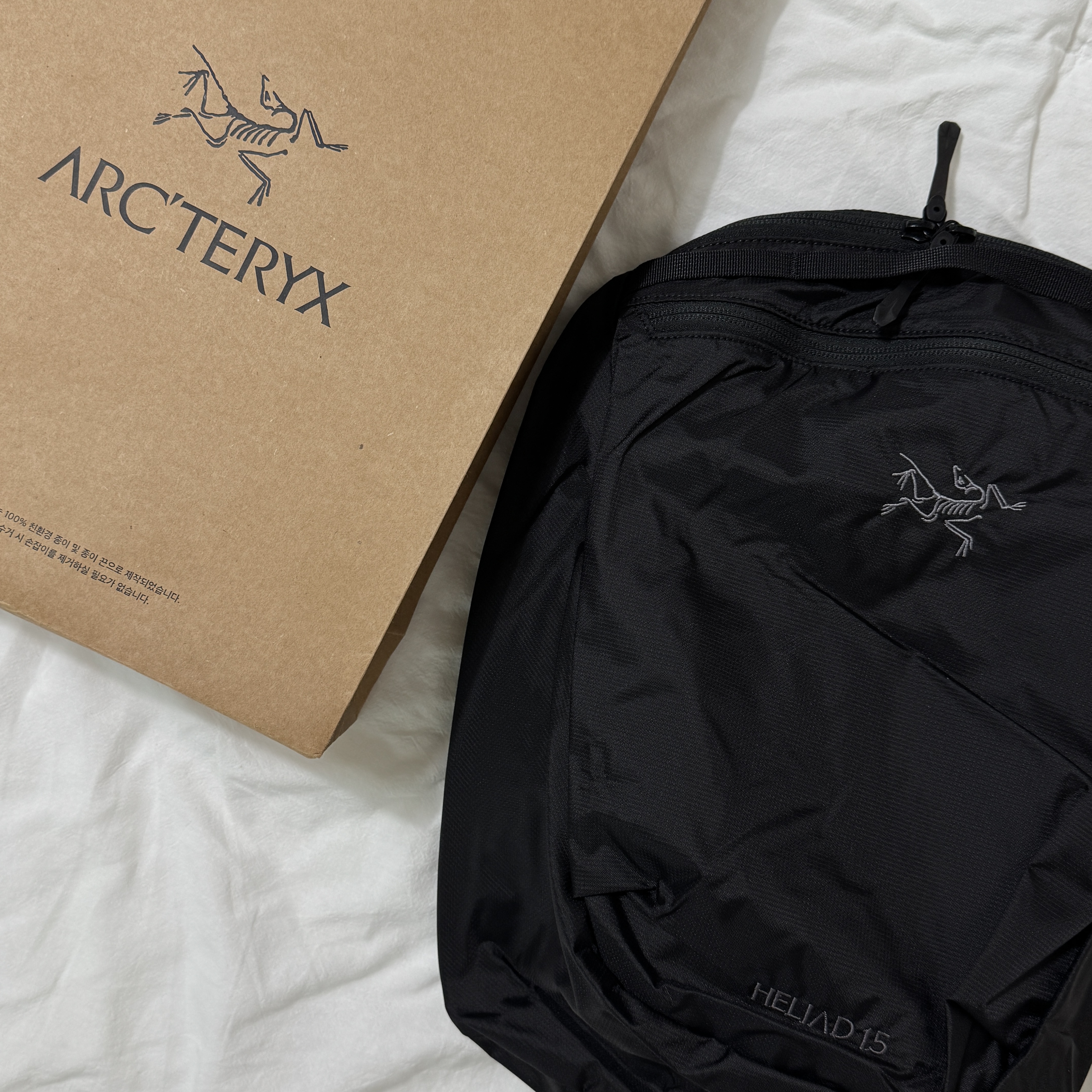 Arc'teryx Heliad 15 Backpack Black 착용 스타일 - 3