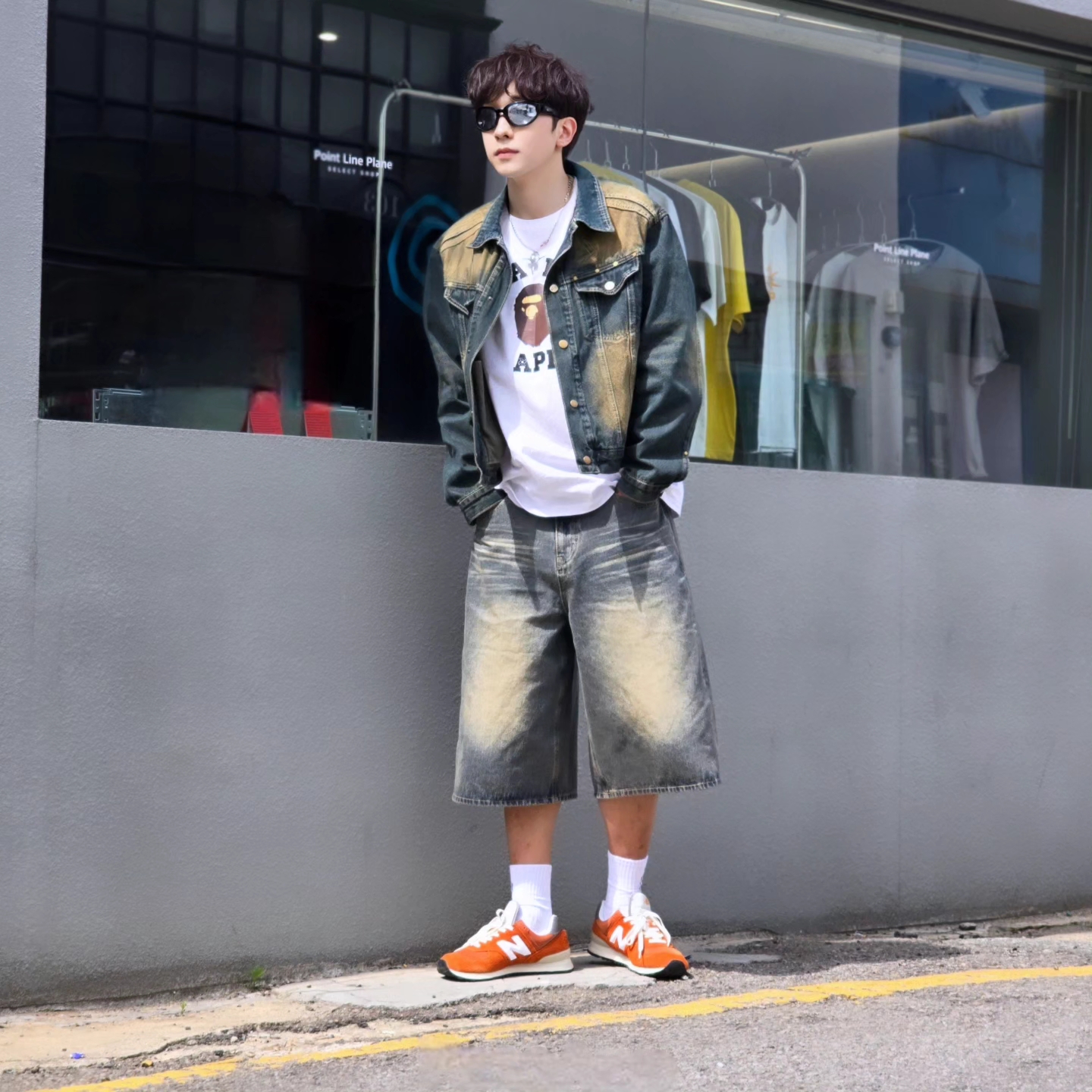Diesel Dx1446 Red Enamel Stainless Steel Chain Necklace Silver, BAPE Ninja College T-Shirt White 착용 스타일 - 2