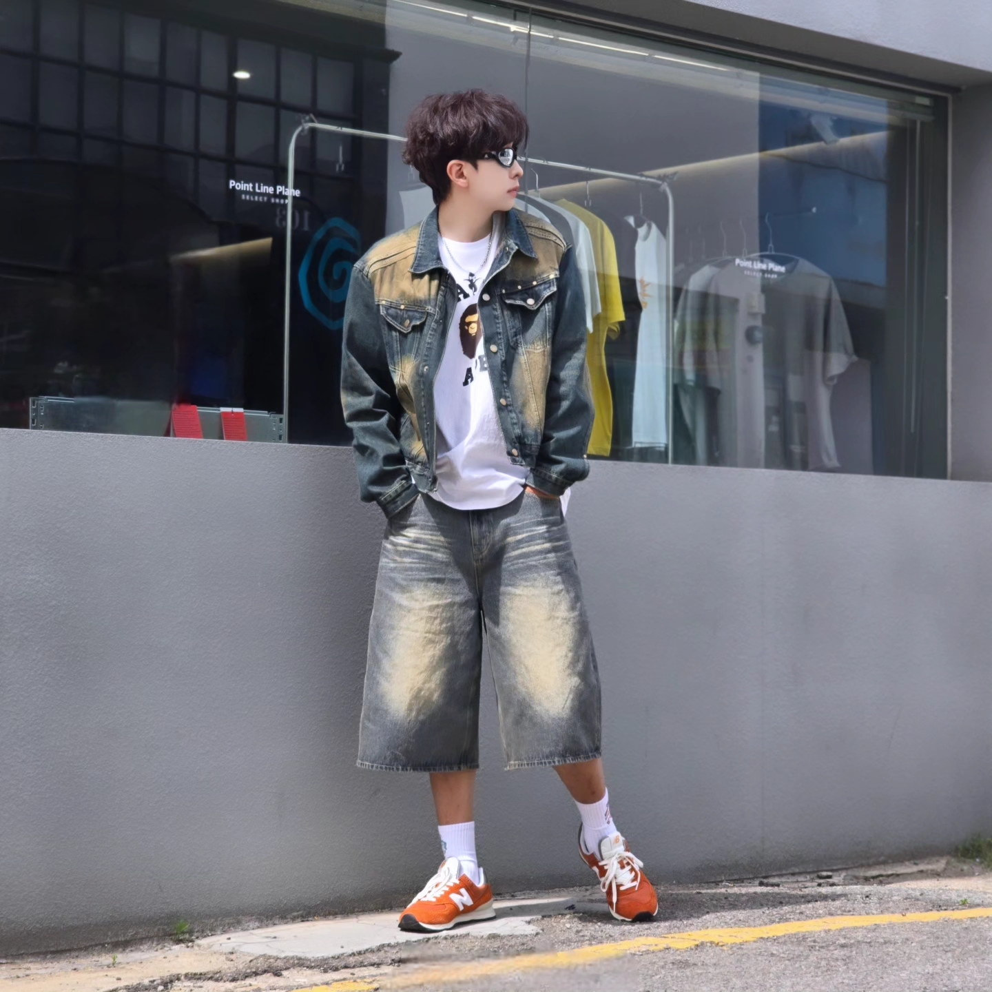 Diesel Dx1446 Red Enamel Stainless Steel Chain Necklace Silver, BAPE Ninja College T-Shirt White 착용 스타일 - 3