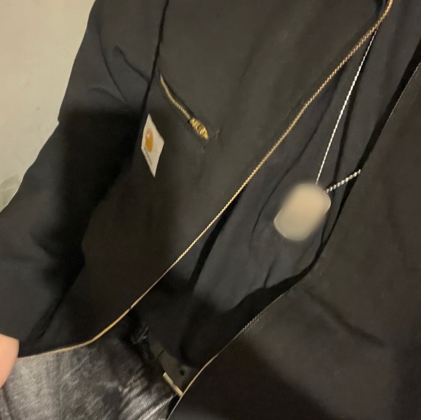 Carhartt WIP Organic Cotton Dearborn Canvas Detroit Jacket Black Rigid - Spring 착용 스타일