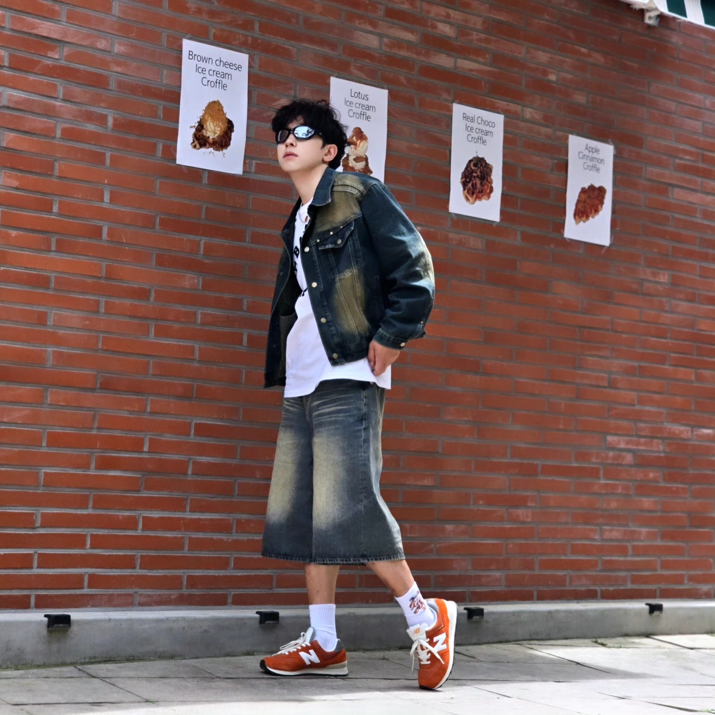 Diesel Dx1446 Red Enamel Stainless Steel Chain Necklace Silver, BAPE Ninja College T-Shirt White 착용 스타일 - 5