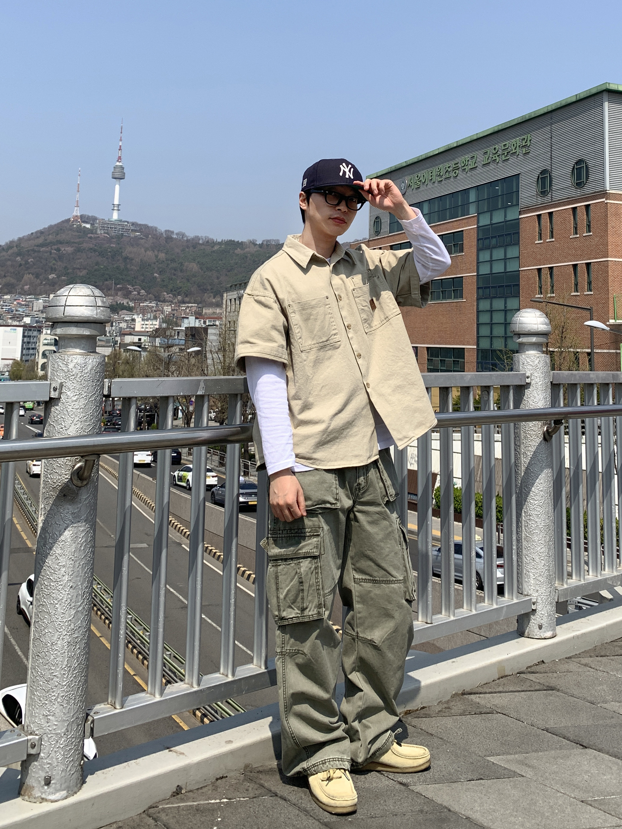 Thisisneverthat x New Era x MLB New York Yankees 59Fifty Classic Navy, Clarks Wallabee Maple Suede 착용 스타일 - 3