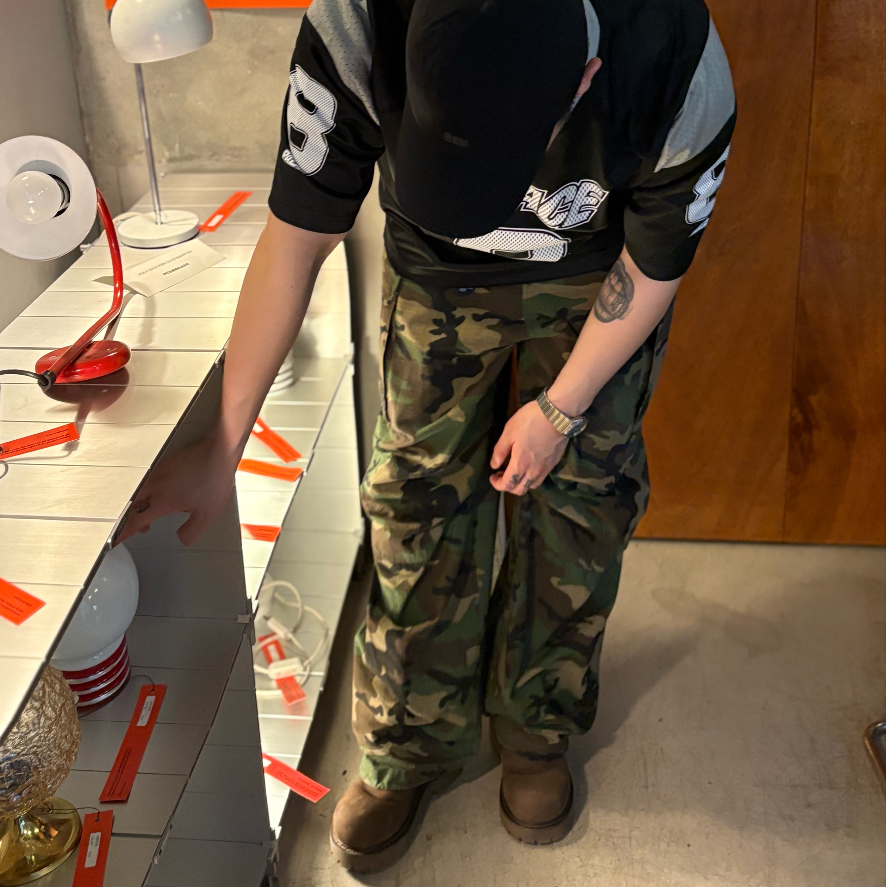 Palace Mesh Team Jersey Black - 24SS, LOSTGARDEN Route Brown 착용 스타일 - 2