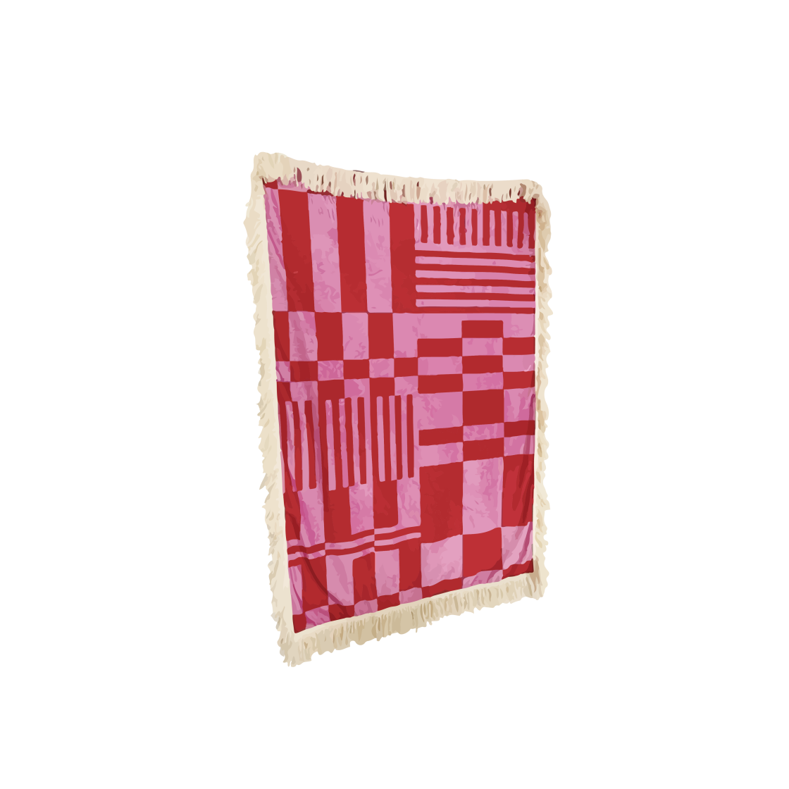 유라이크왓 체커라이프 블랭킷 레드&핑크([3% 포인트 적립] you like what Checker Ripe Blanket Red&Pink)