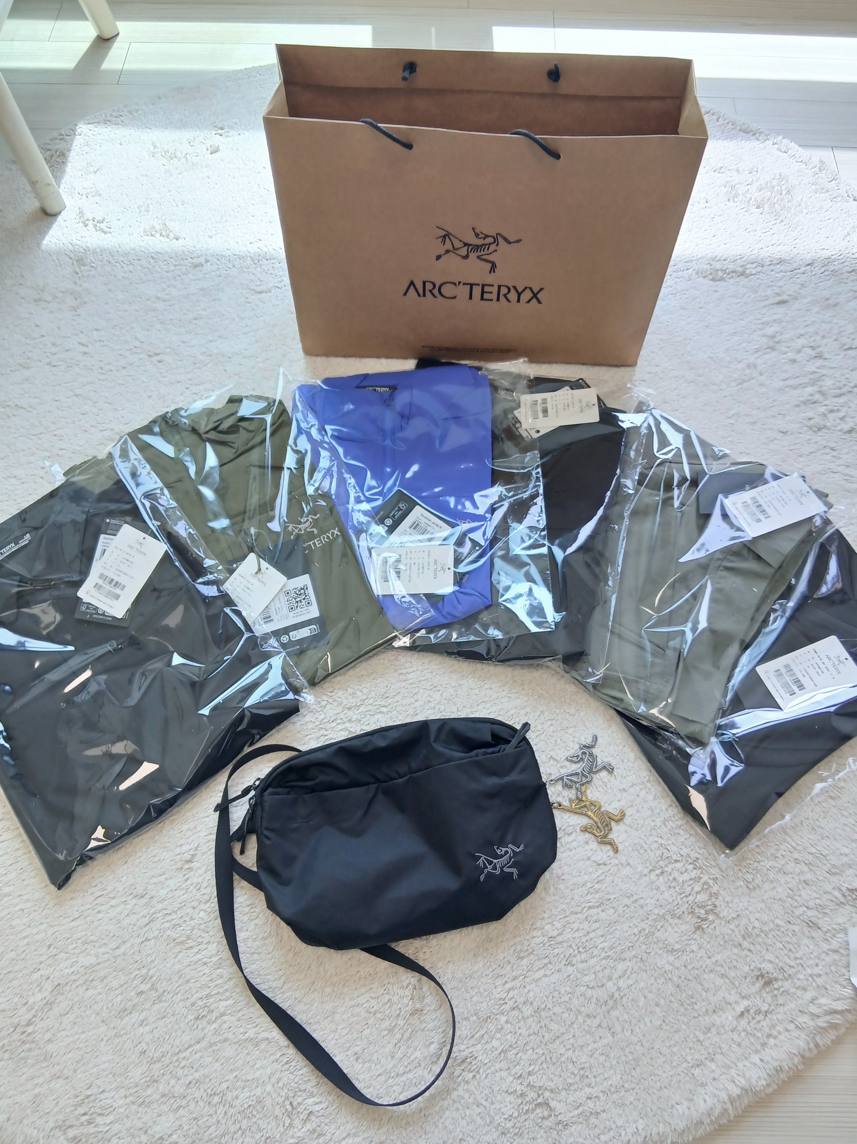 Arc'teryx Heliad 6 Crossbody Bag Black, Arc'teryx Keyring Metal 착용 스타일 - 1