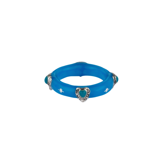 Nff478 Nff Castle Love Ring Blue