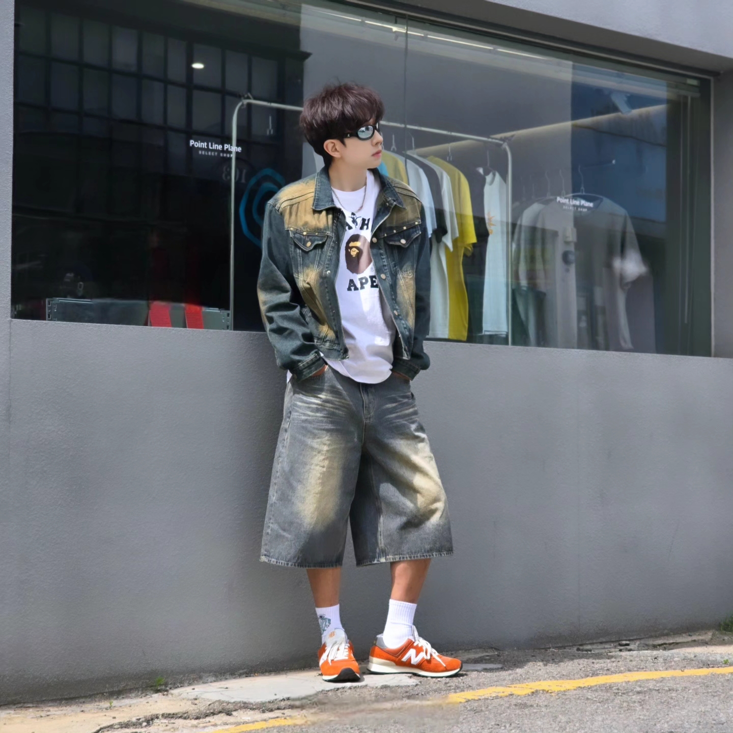 Diesel Dx1446 Red Enamel Stainless Steel Chain Necklace Silver, BAPE Ninja College T-Shirt White 착용 스타일 - 1