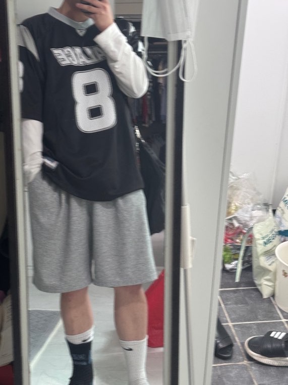 Palace Mesh Team Jersey Black - 24SS 착용 스타일