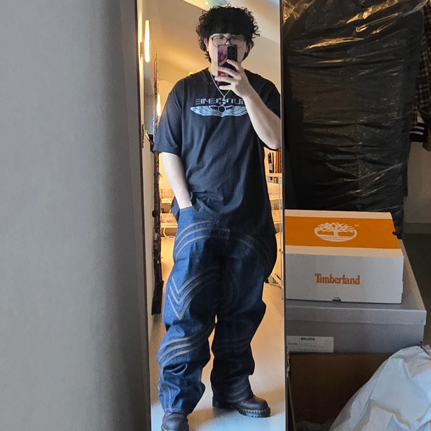 Supreme S Logo Rigid Baggy Jean Rigid Indigo - 25SS, Dr. Martens x Thisisneverthat 1460 Waxed Full Grain Brown 착용 스타일 - 1