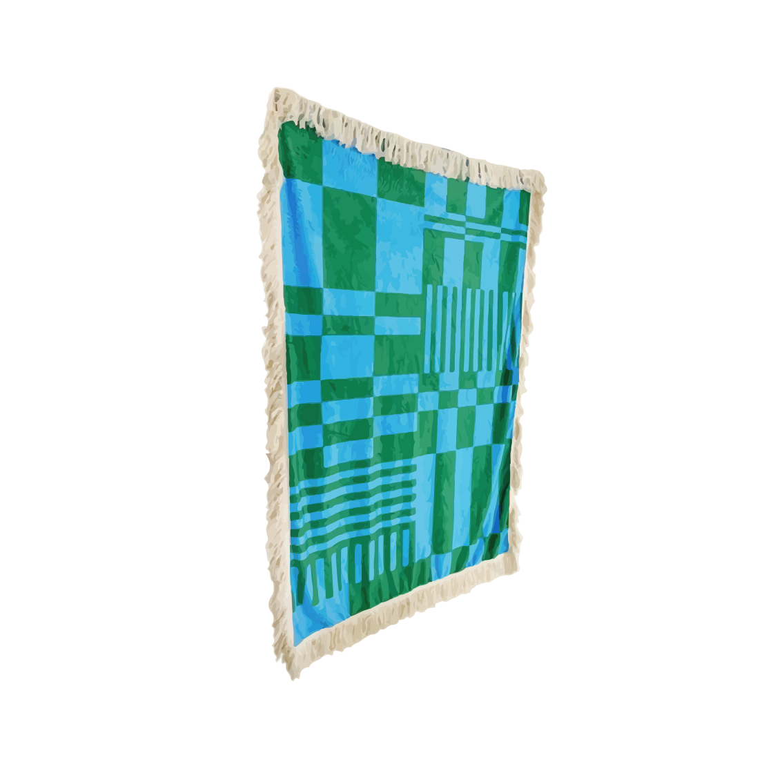 유라이크왓 체커라이프 블랭킷 블루&그린([3% 포인트 적립] you like what Checker Ripe Blanket Blue&Green)