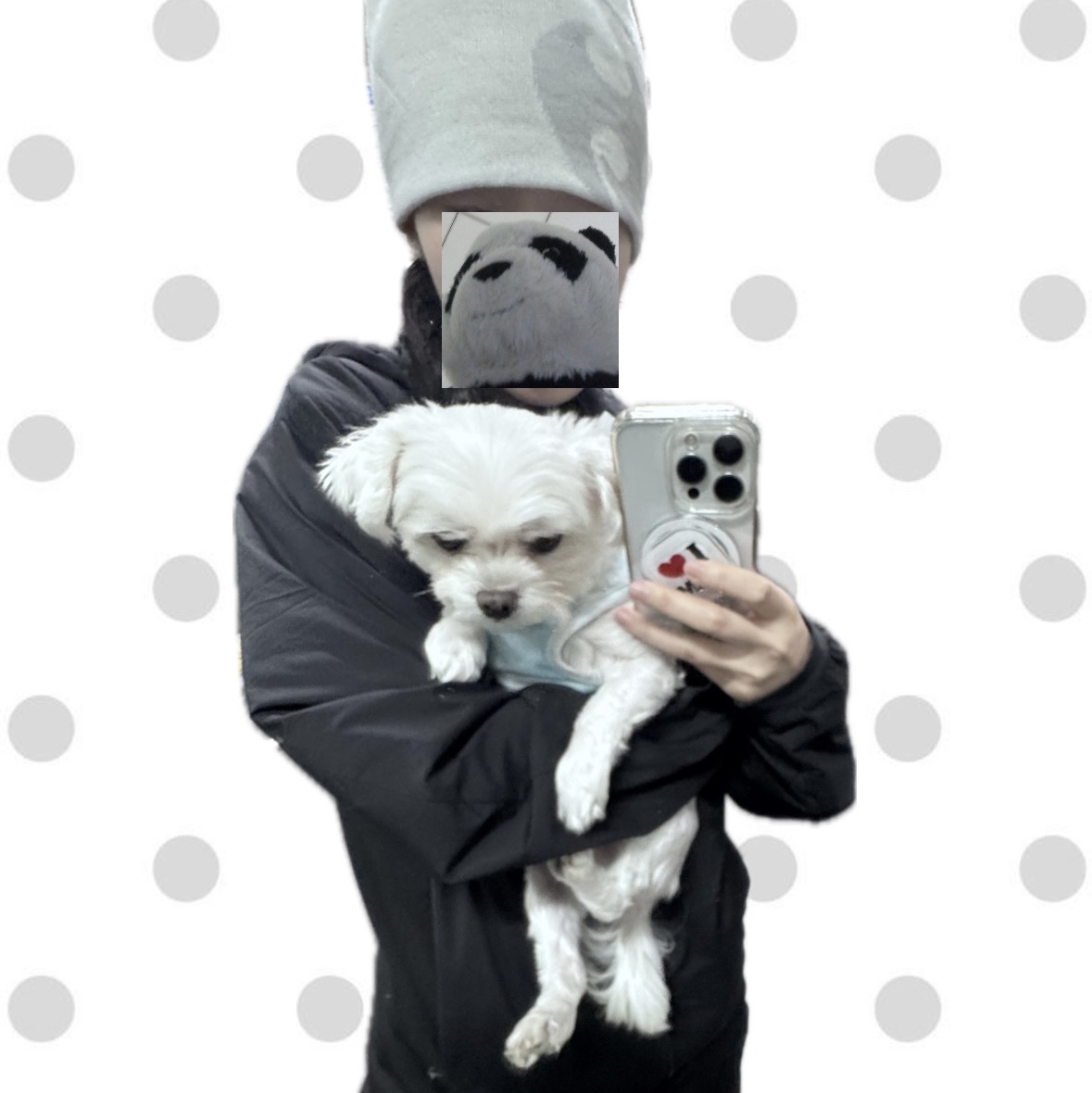 Sansan Gear Logo Beanie White 착용 스타일