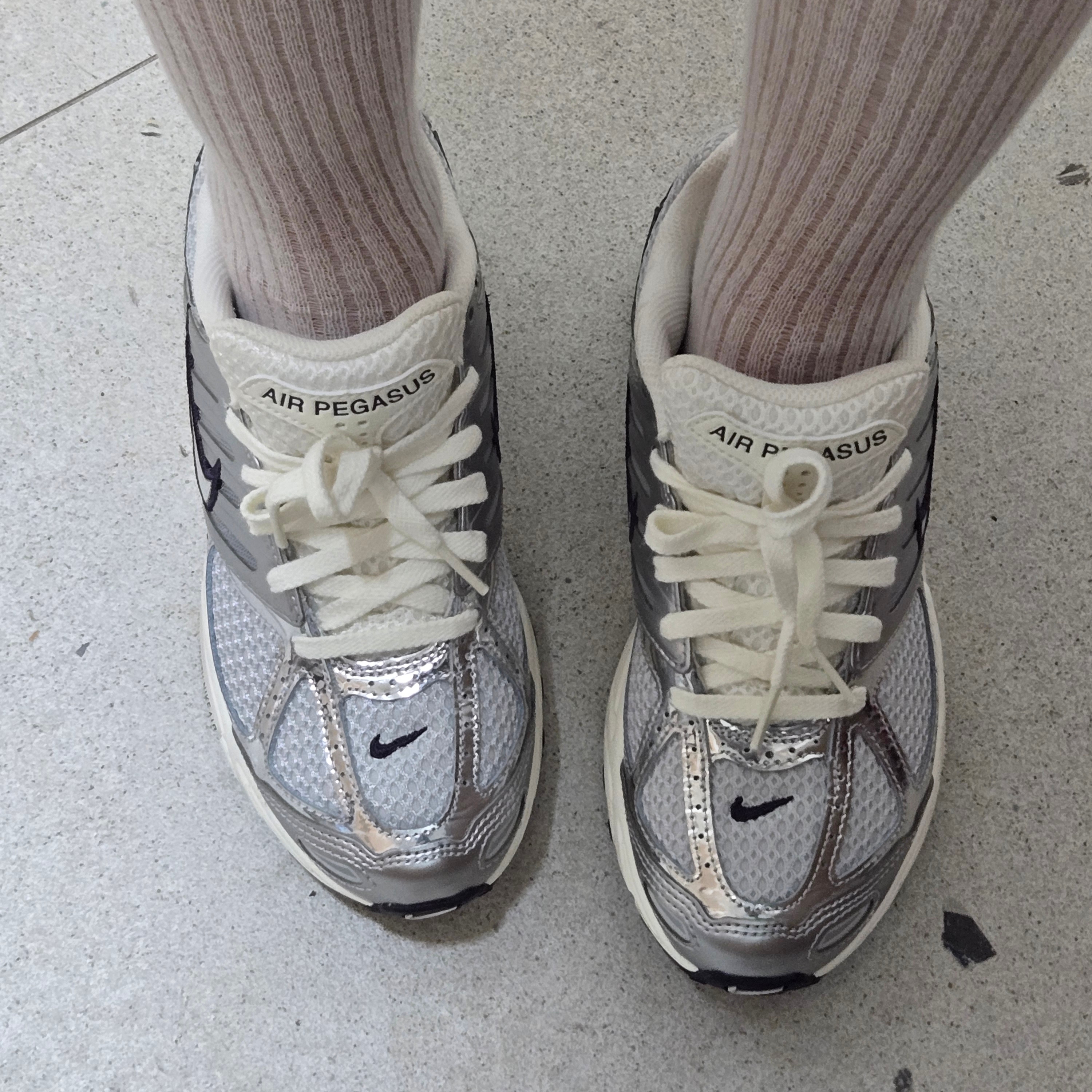 (W) Nike Air Pegasus 2K5 Photon Dust Chrome 착용 스타일 - 4