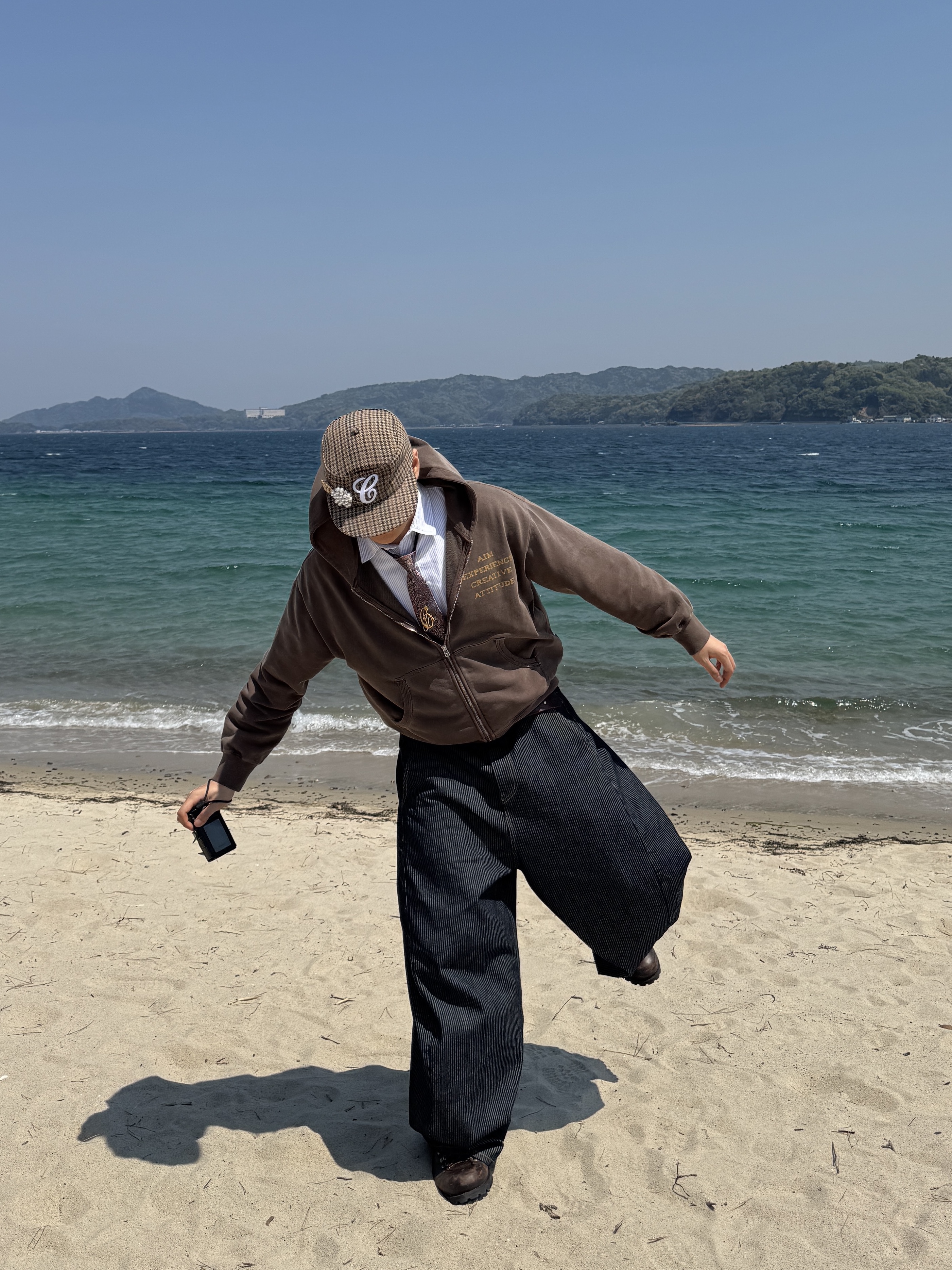 Stussy Canvas Flight Bag Washed Black 착용 스타일 - 5