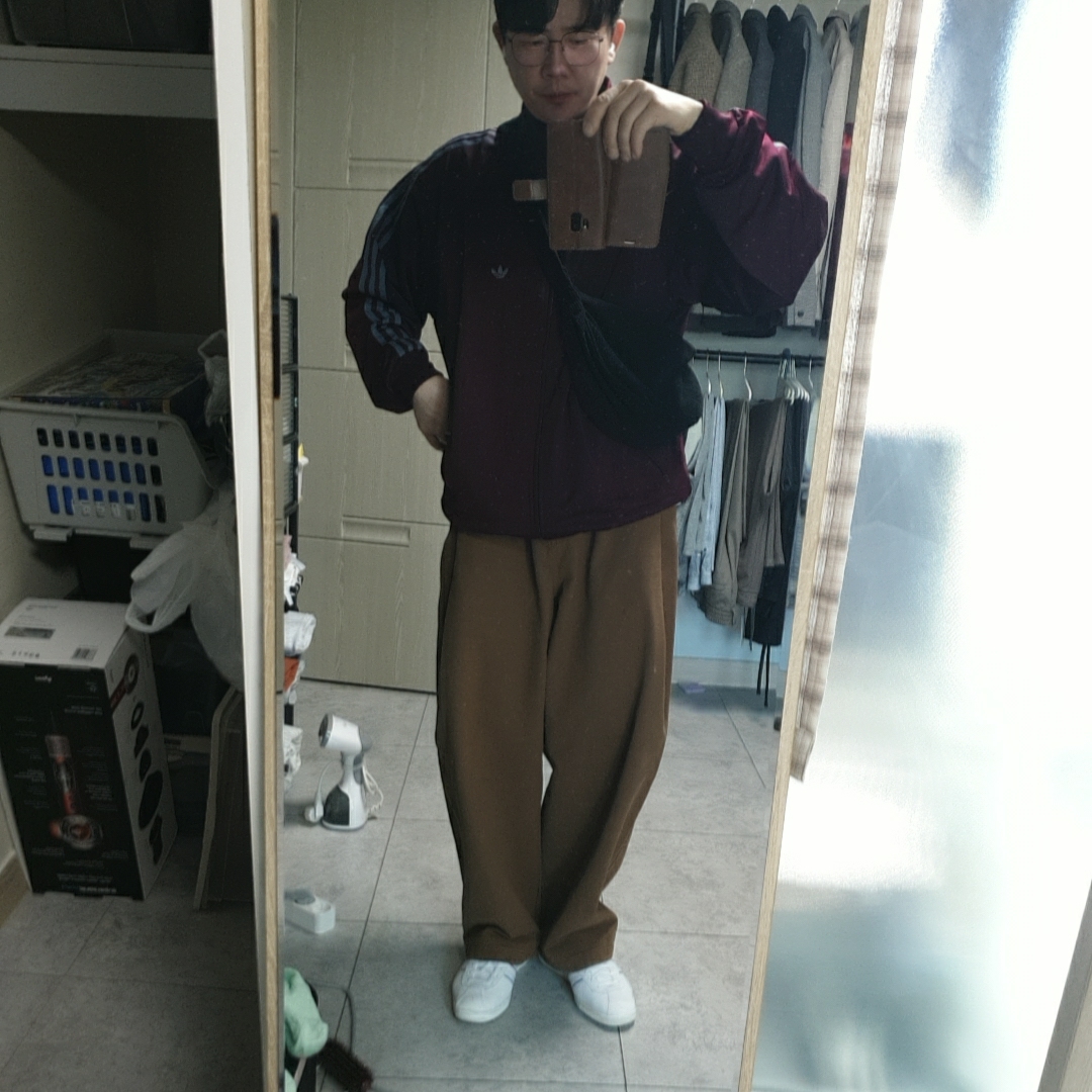 Adidas Originals Beckenbauer Track Jacket Maroon - KR Sizing 착용 스타일