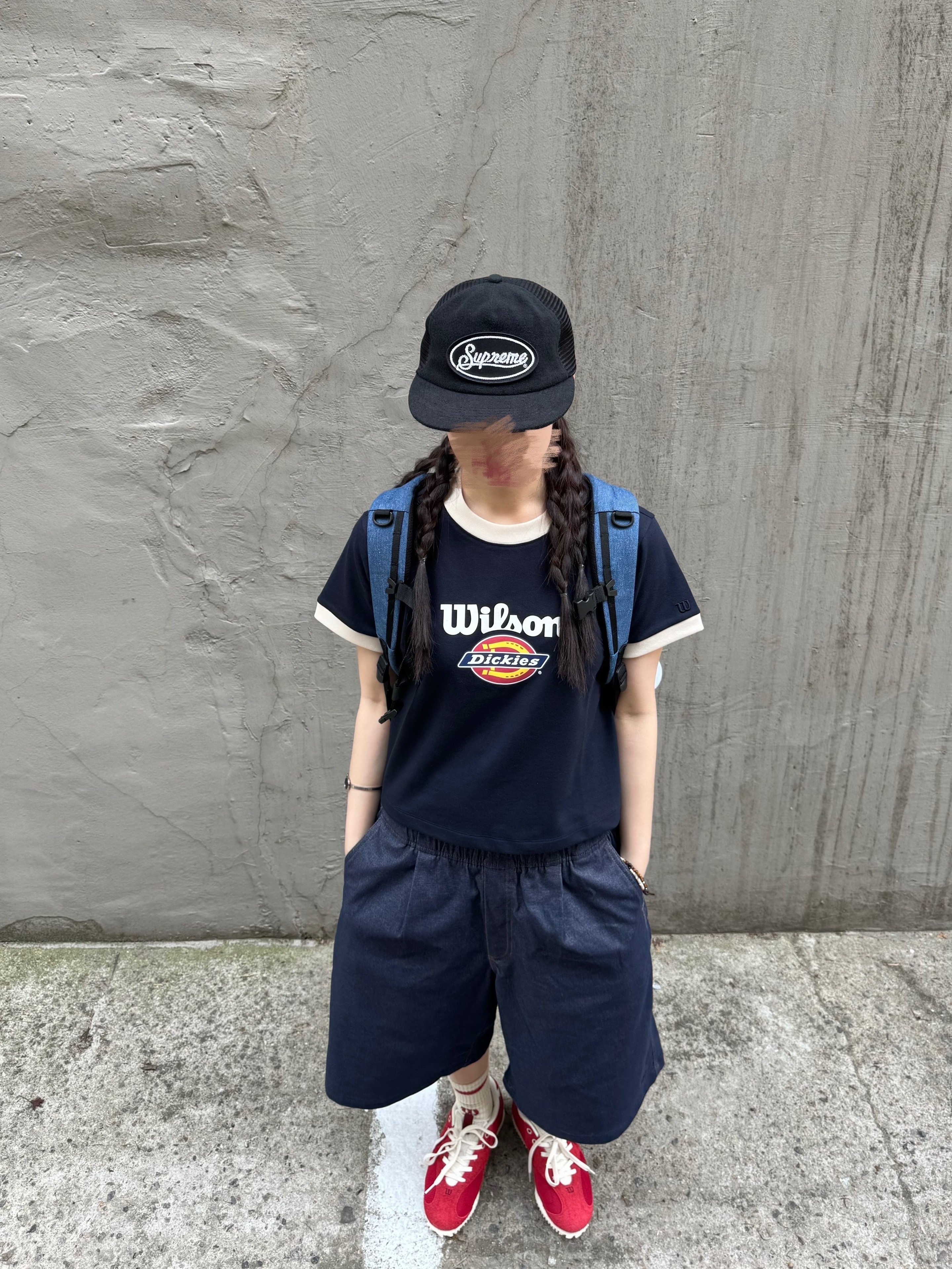 Supreme Terry Mesh Back 5-Panel Black - 24SS 착용 스타일 - 2