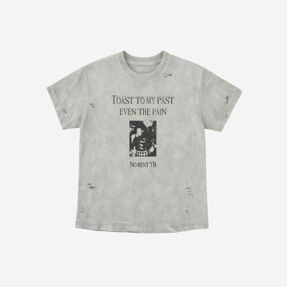HPF25MD36 TOAST TO MY PAST YB VINTAGE T-SHIRT - LIGHT GRAY