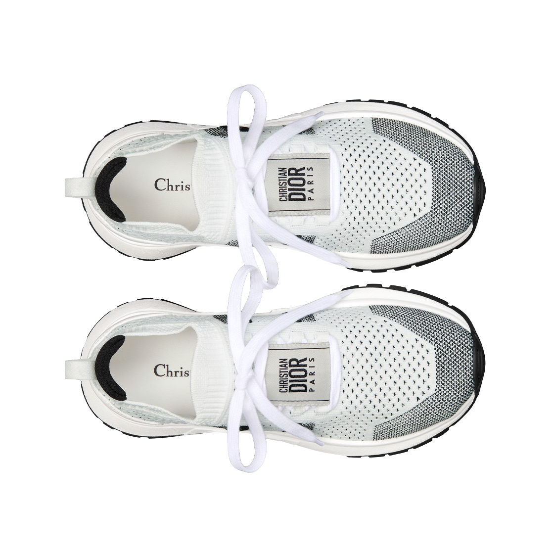 (W) 디올 런앤디올 스니커즈 테크니컬 메쉬 화이트 블랙((W) Dior Run'N'Dior Sneakers Technical Mesh White Black) - 3