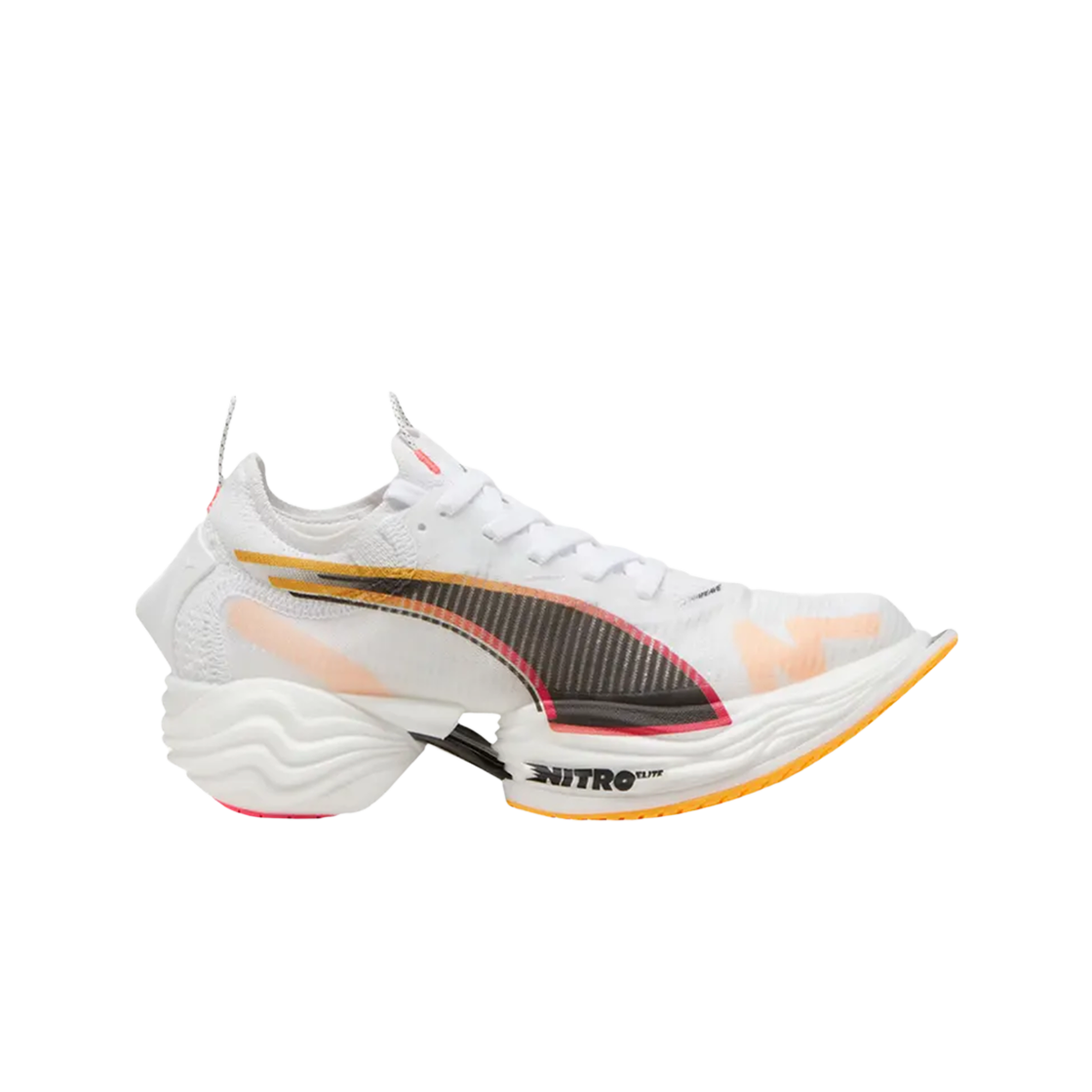 (W) 푸마 패스트-알 나이트로 엘리트 2 화이트 선셋 글로우((W) Puma Fast-R Nitro Elite 2 White Sunset Glow)