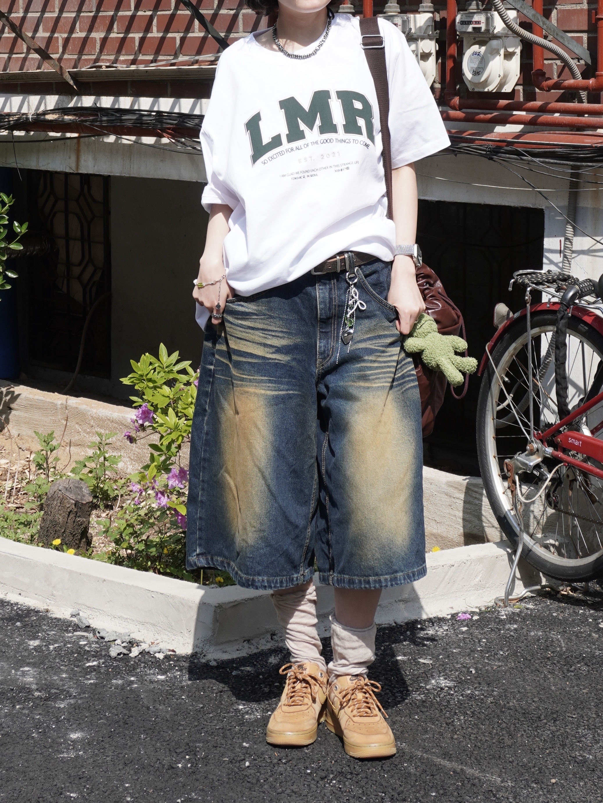 Nike Air Force 1 '07 WB Flax 착용 스타일 - 4