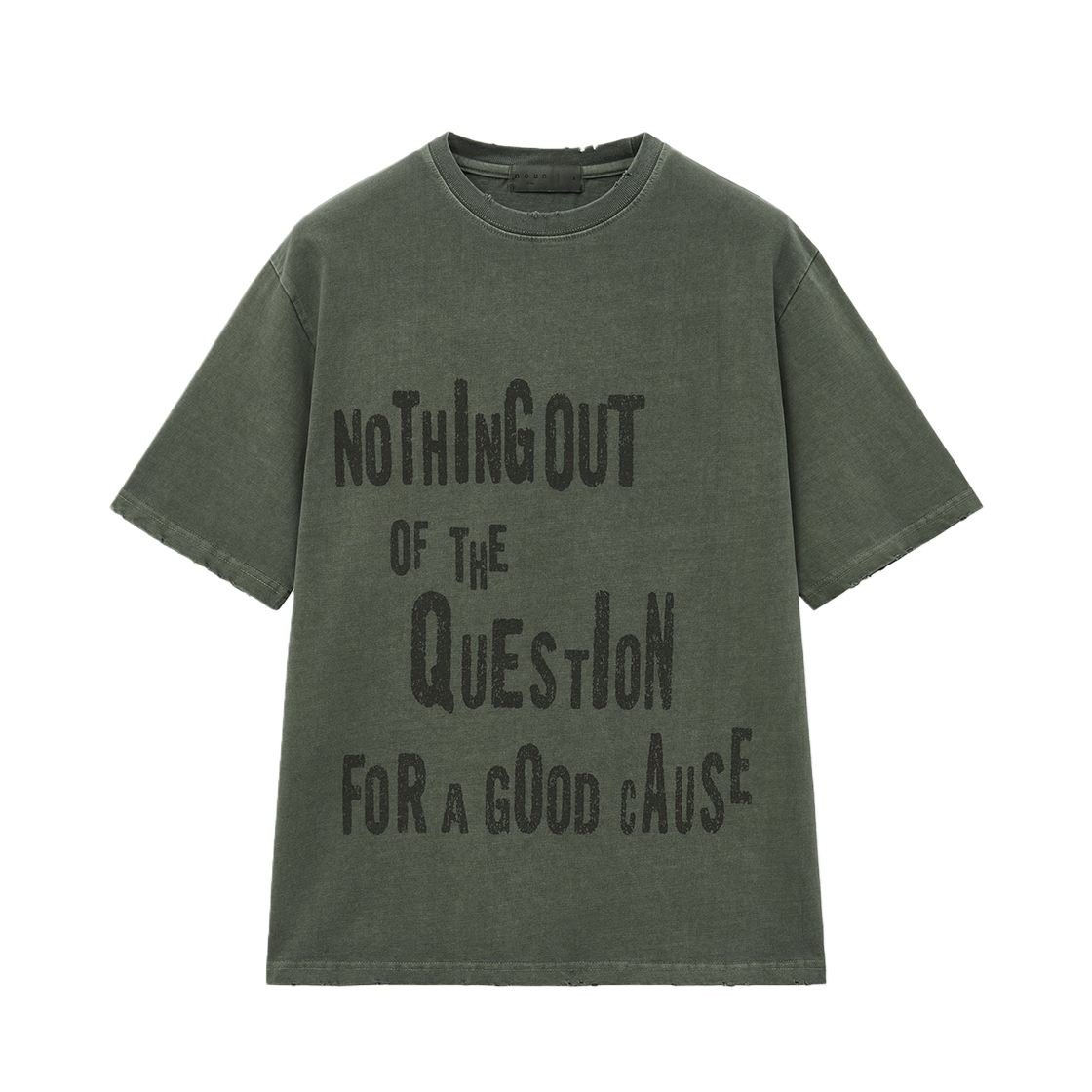 노운 퀘스천 빈티지 티셔츠 딥 그린