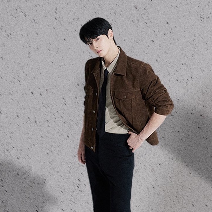 STU Goat Suede Trucker Jacket Brown 착용 스타일
