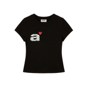 [KREAM 단독] AEAE Dot Small Letter Tee Black