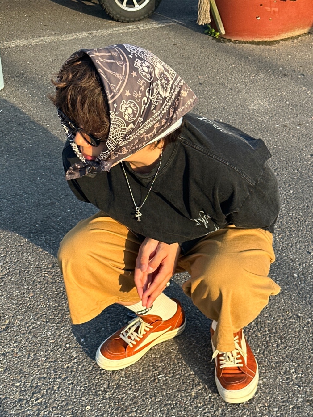 Roa Hiking Rozes Sand Orange, (W) Adidas SL 72 OG Maroon Almost Yellow 착용 스타일 - 8