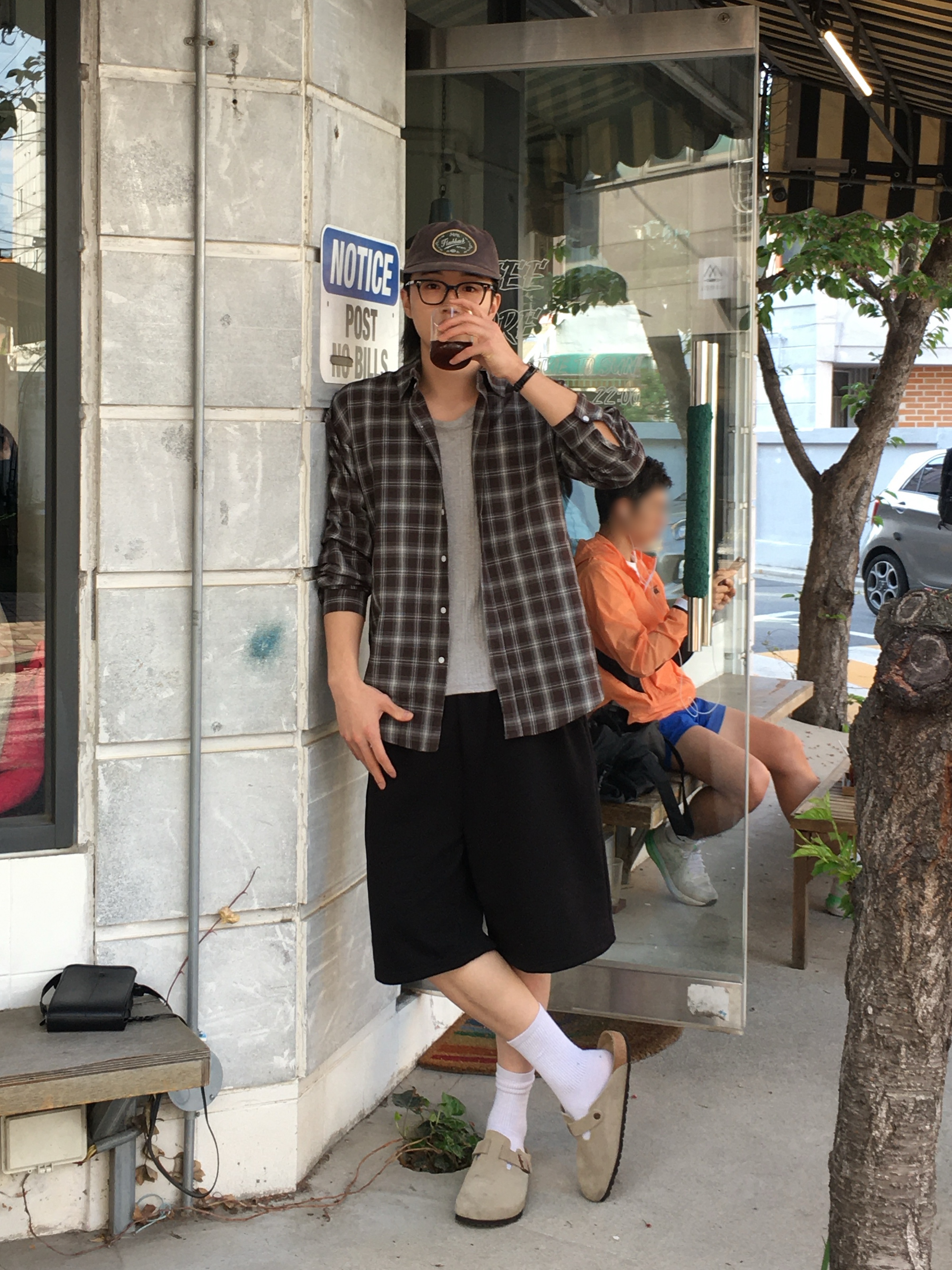 Birkenstock Boston Suede Leather Taupe - Regular 착용 스타일 - 1
