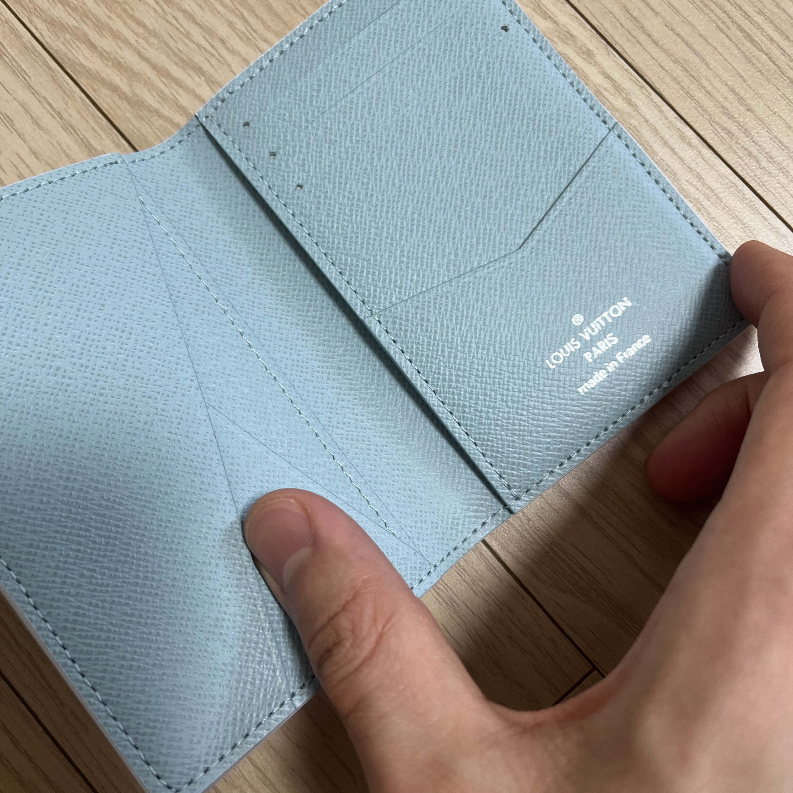Louis Vuitton Pocket Organizer Monogram Aquagarden Crystal Blue 착용 스타일 - 4