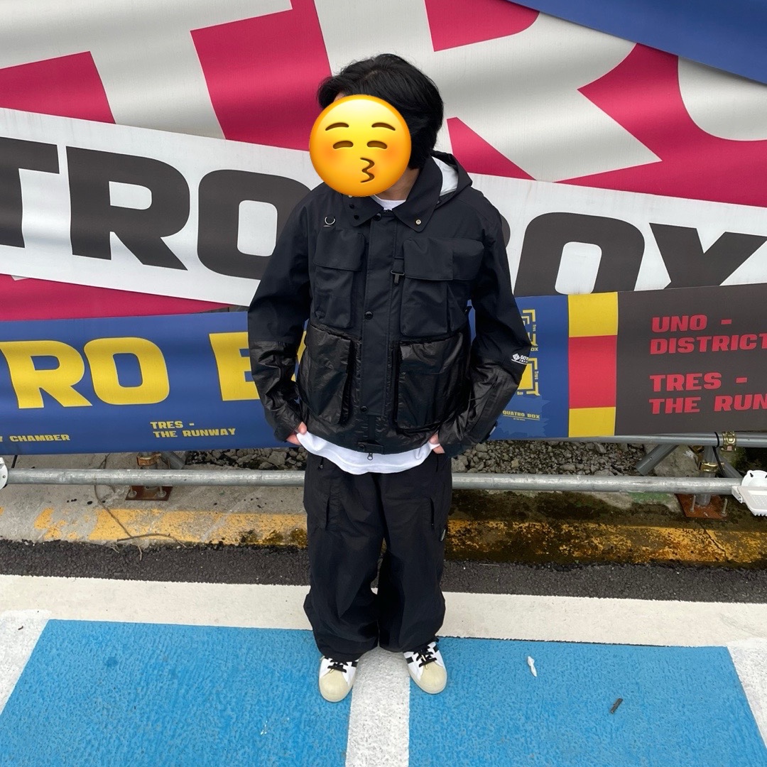 C.P. Company Gore-Tex 3L Infinium Mixed La 500 Miglia Jacket Black - 22SS, C.P. Company Flatt Nylon Oversized Cargo Pants Black - 24SS 착용 스타일