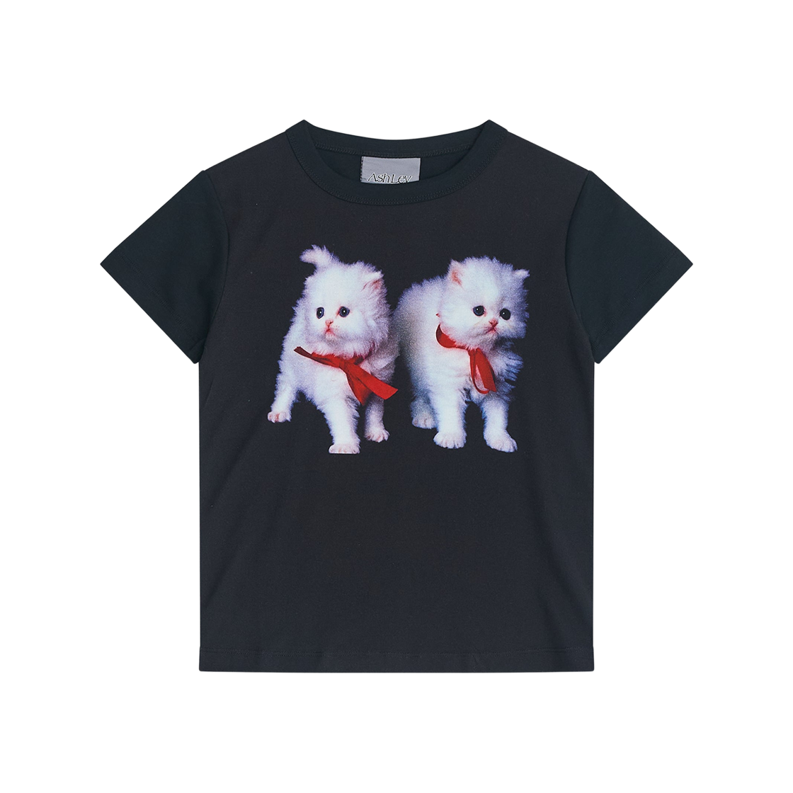 (W) 애슐리 윌리엄스 키튼 베이비 티셔츠 블랙((W) Ashley Williams Kitten Baby T-Shirt Black)