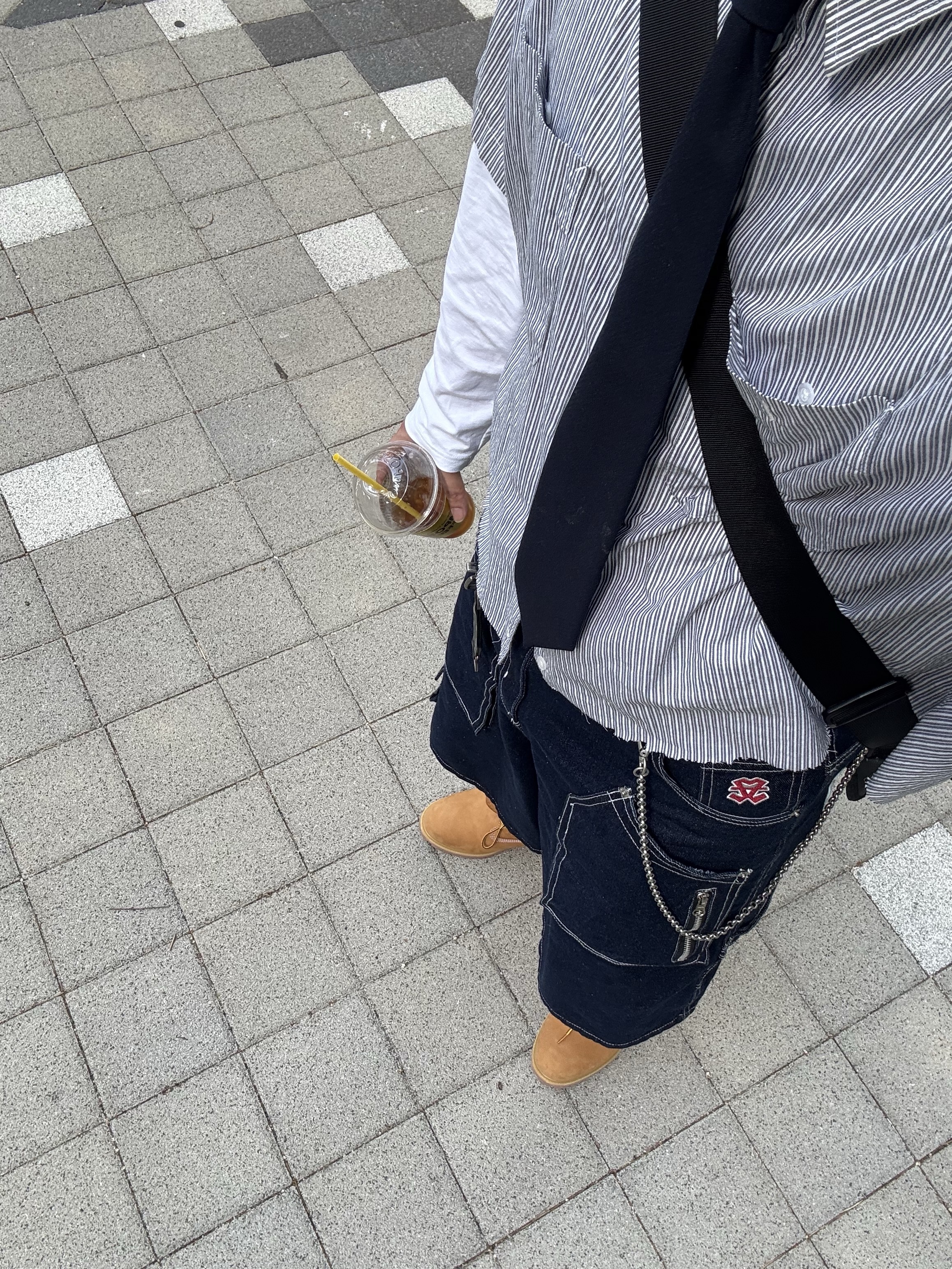 Flavorism Carpenter Bermuda Denim Pants Indigo, Timberland Premium 6 inch Waterproof Boot Wheat Nubuck - Wide 착용 스타일 - 4